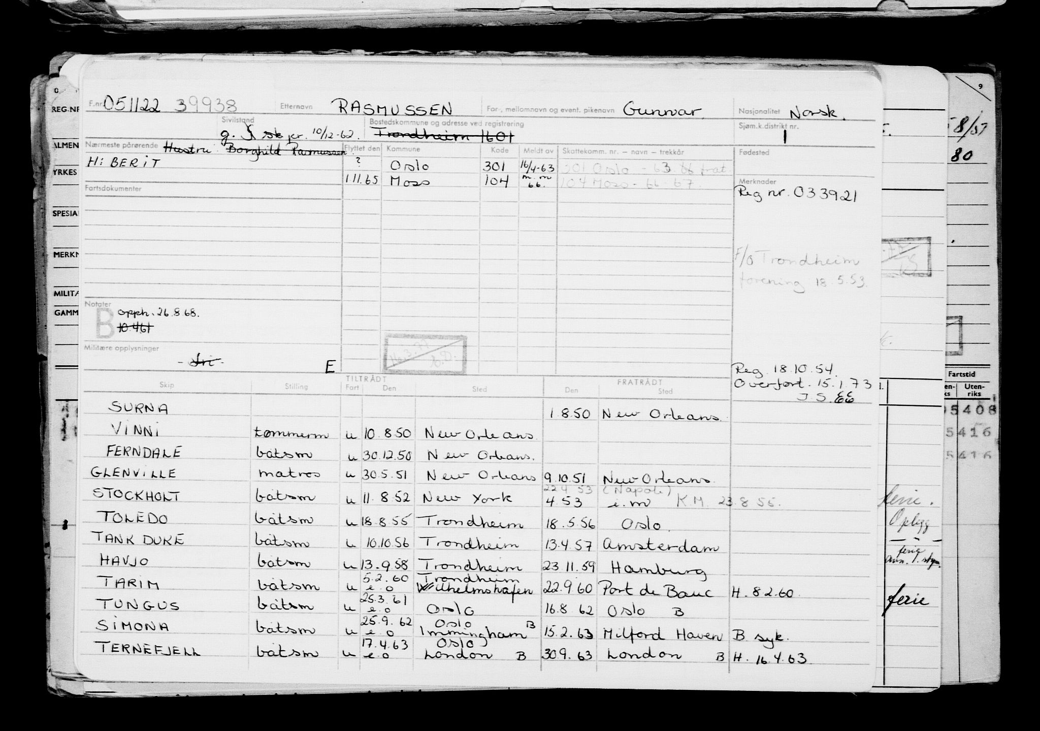 Direktoratet for sjømenn, AV/RA-S-3545/G/Gb/L0212: Hovedkort, 1922, p. 97