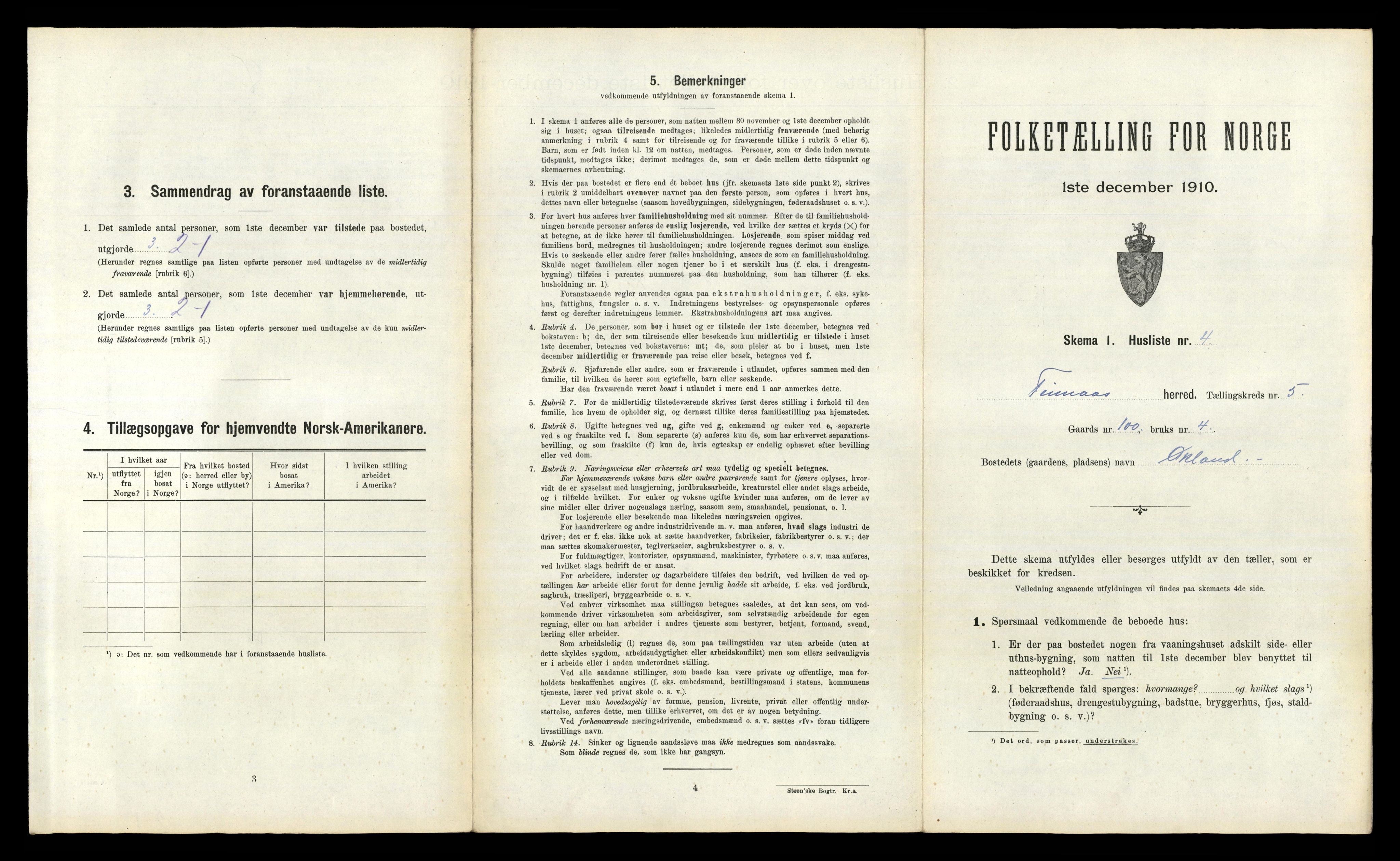 RA, 1910 census for Finnås, 1910, p. 504