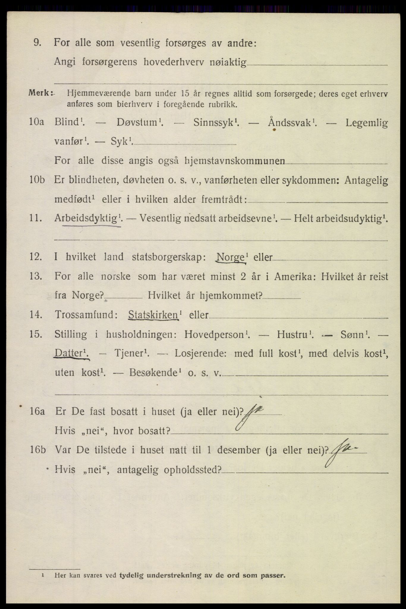 SAH, 1920 census for Nordre Land, 1920, p. 2239