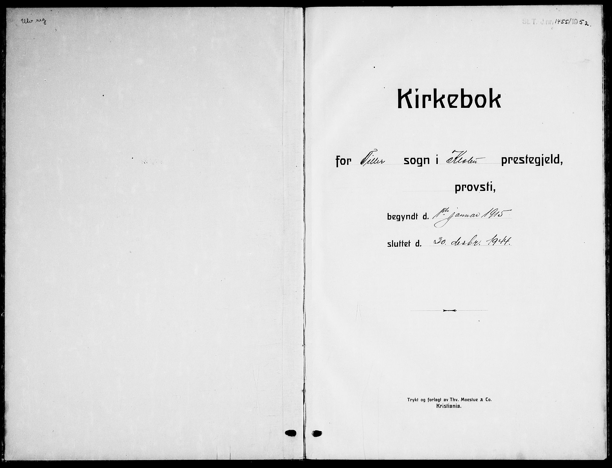Ministerialprotokoller, klokkerbøker og fødselsregistre - Sør-Trøndelag, SAT/A-1456/621/L0462: Parish register (copy) no. 621C05, 1915-1945