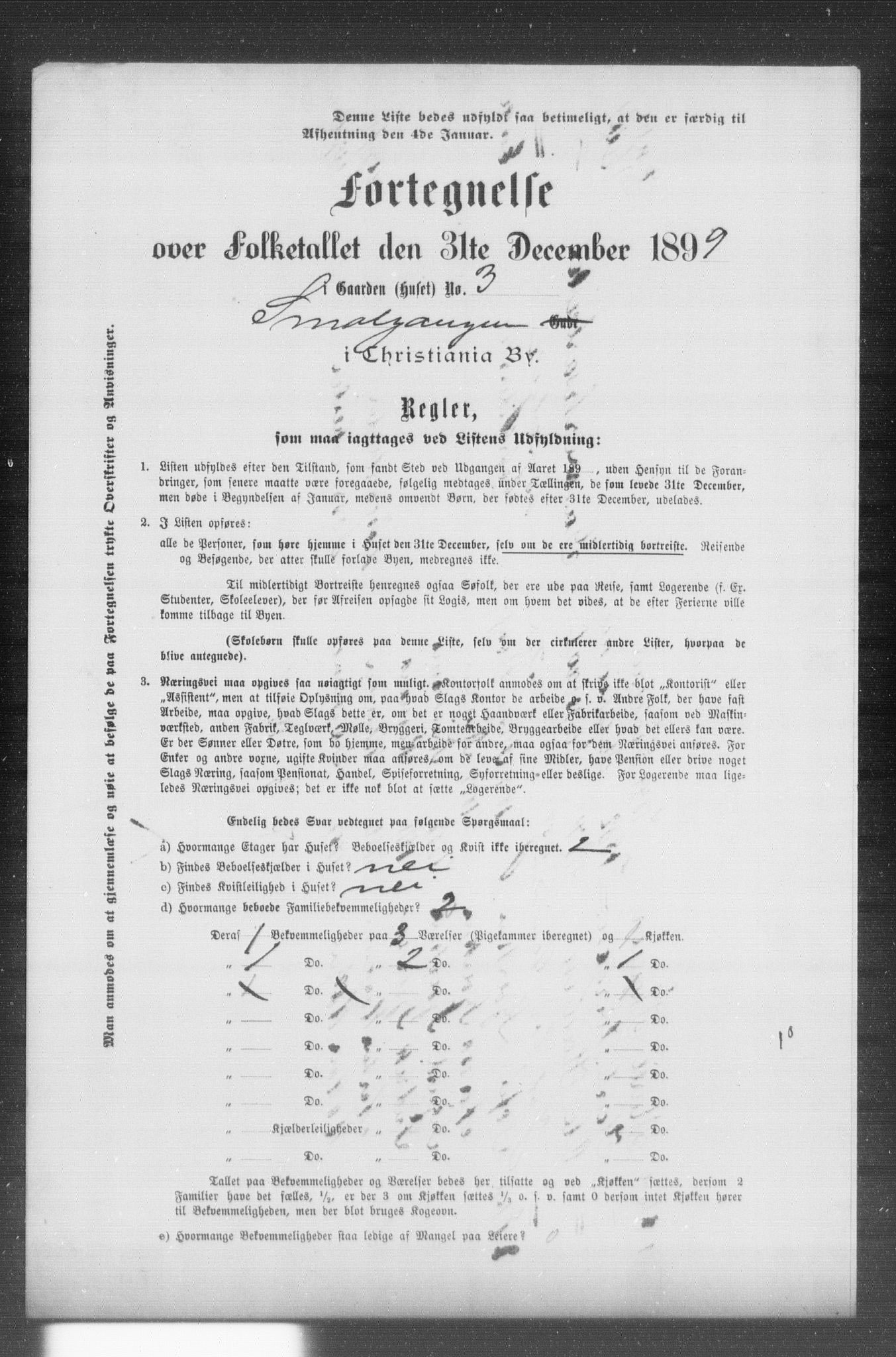 OBA, Municipal Census 1899 for Kristiania, 1899, p. 12581