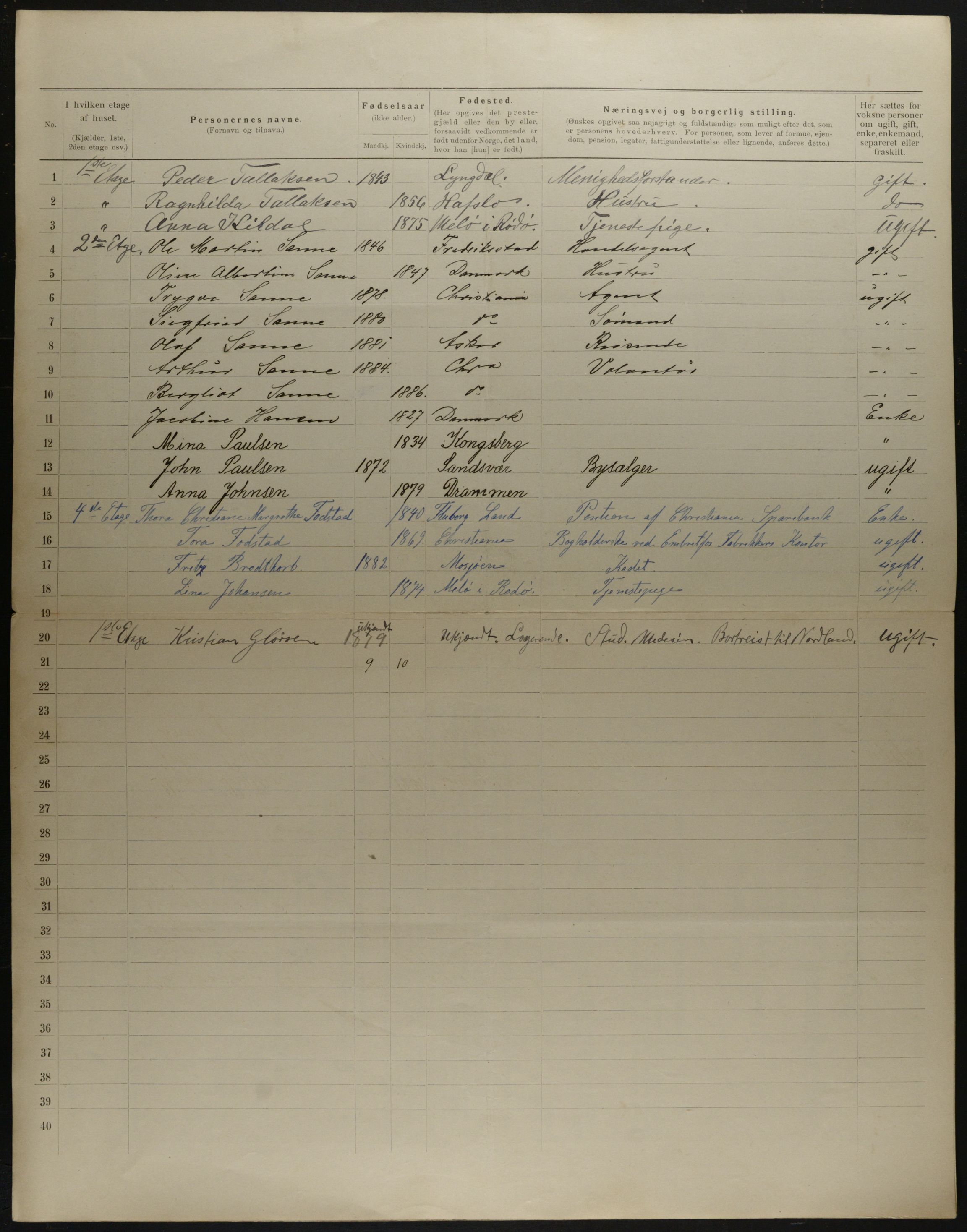 OBA, Municipal Census 1901 for Kristiania, 1901, p. 15202