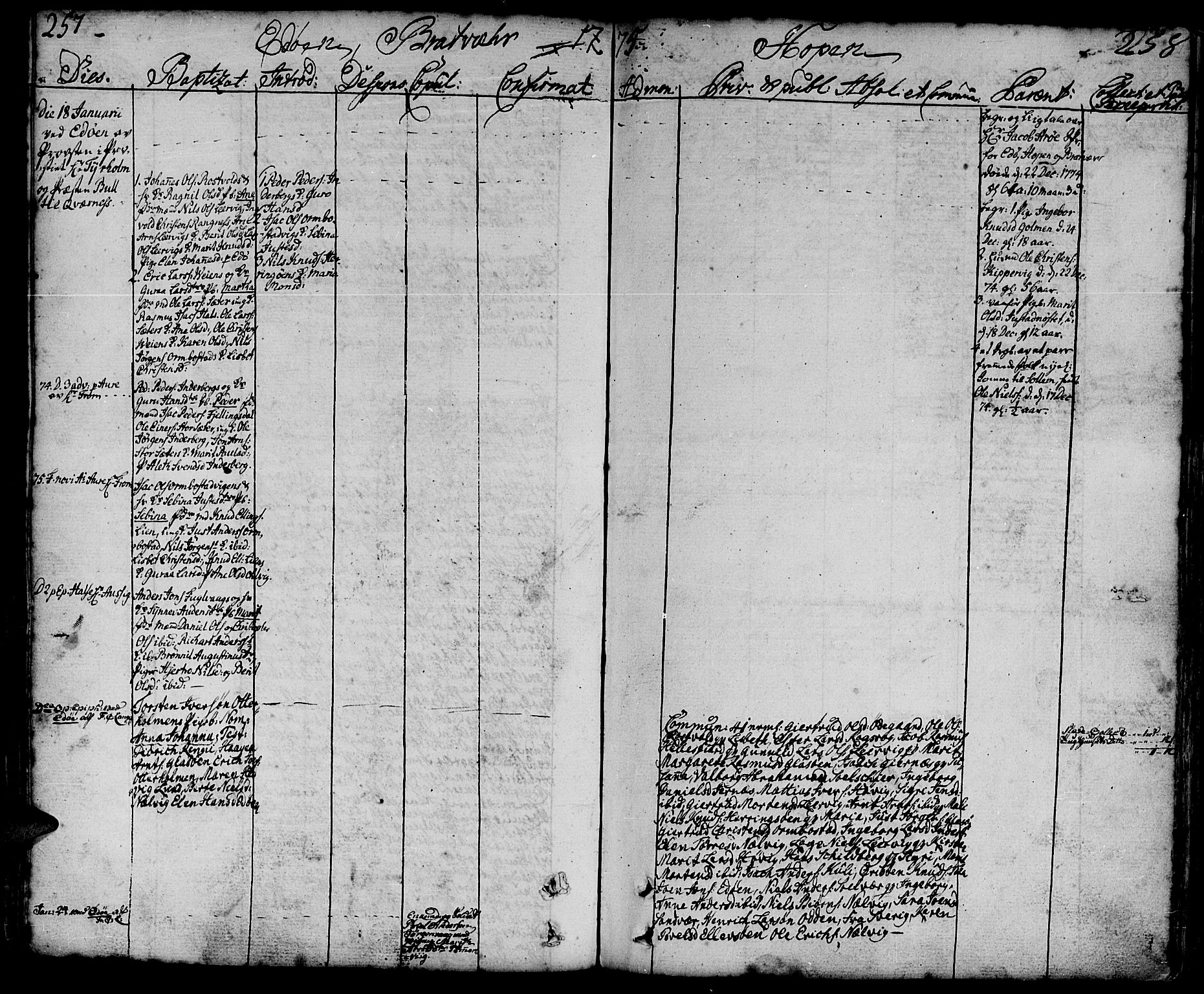 Ministerialprotokoller, klokkerbøker og fødselsregistre - Møre og Romsdal, AV/SAT-A-1454/581/L0932: Parish register (official) no. 581A02, 1767-1823, p. 257-258