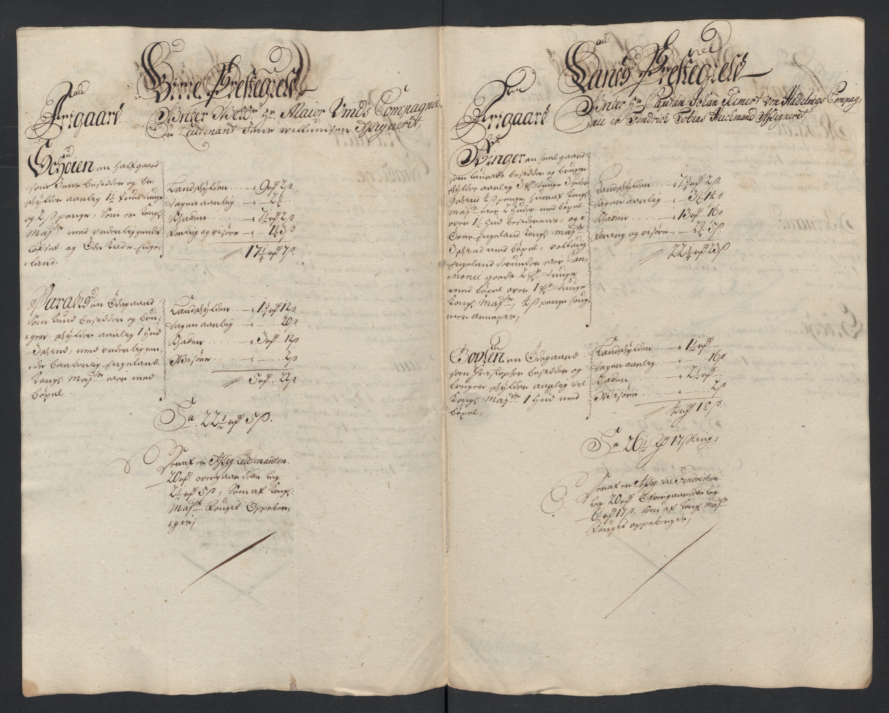 Rentekammeret inntil 1814, Reviderte regnskaper, Fogderegnskap, AV/RA-EA-4092/R18/L1294: Fogderegnskap Hadeland, Toten og Valdres, 1696, p. 154