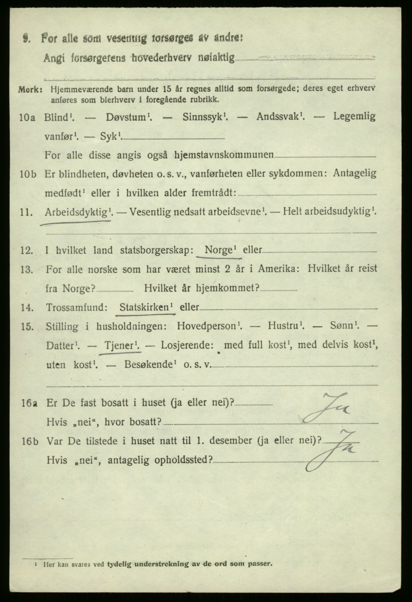 SAB, 1920 census for Vevring, 1920, p. 1005