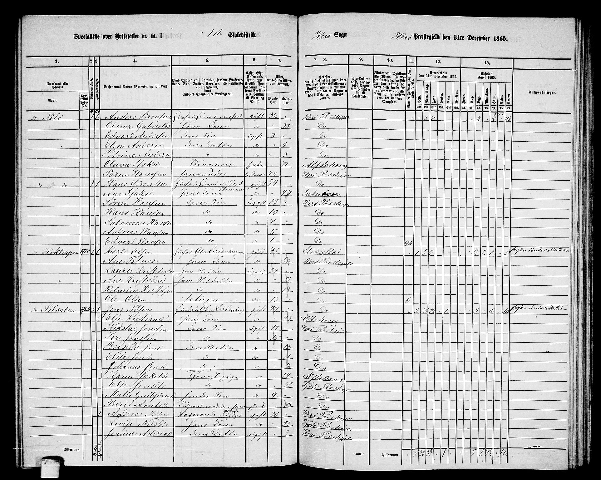 RA, 1865 census for Herøy, 1865, p. 25