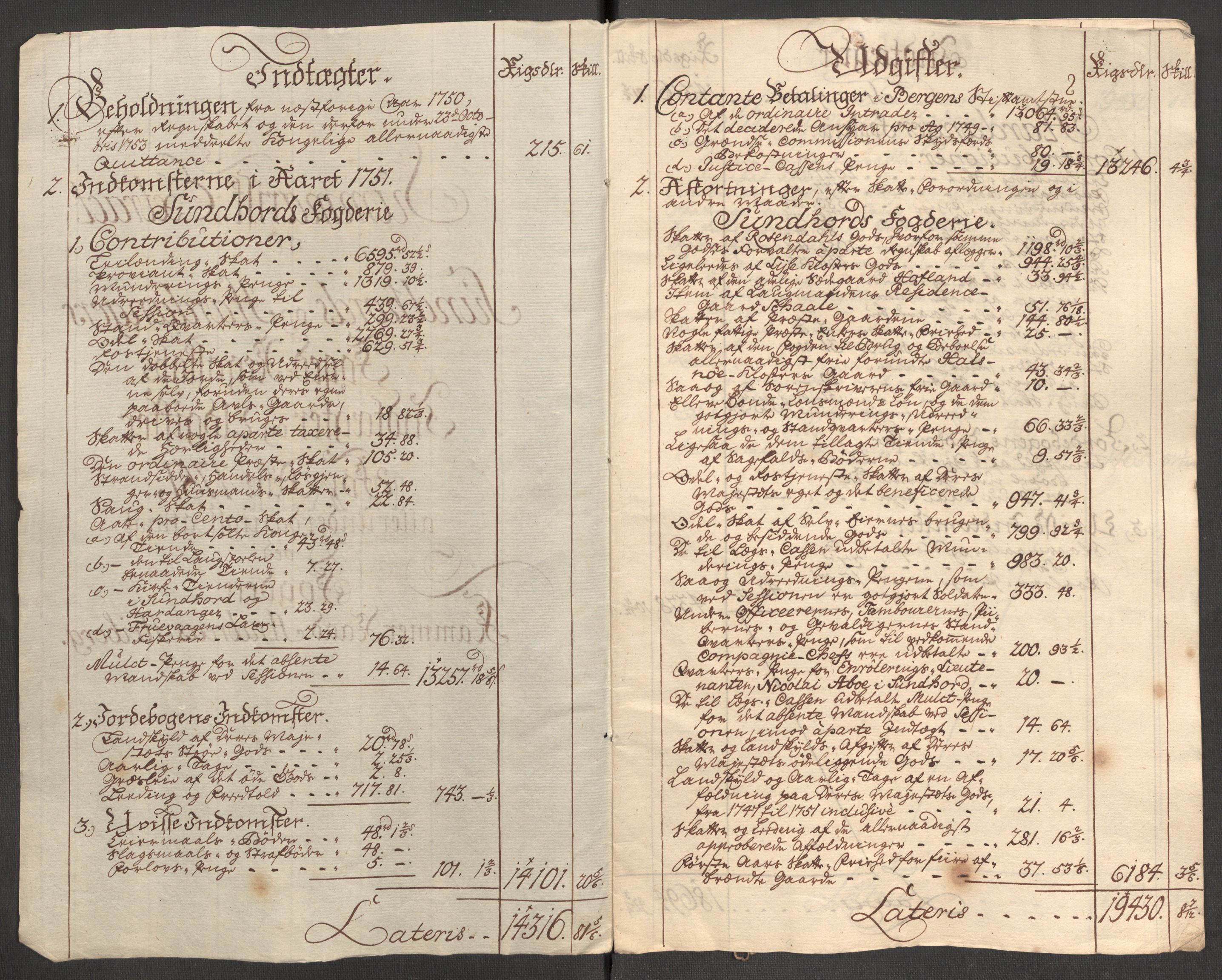 Rentekammeret inntil 1814, Reviderte regnskaper, Fogderegnskap, RA/EA-4092/R48/L3056: Fogderegnskap Sunnhordland og Hardanger, 1751, p. 72