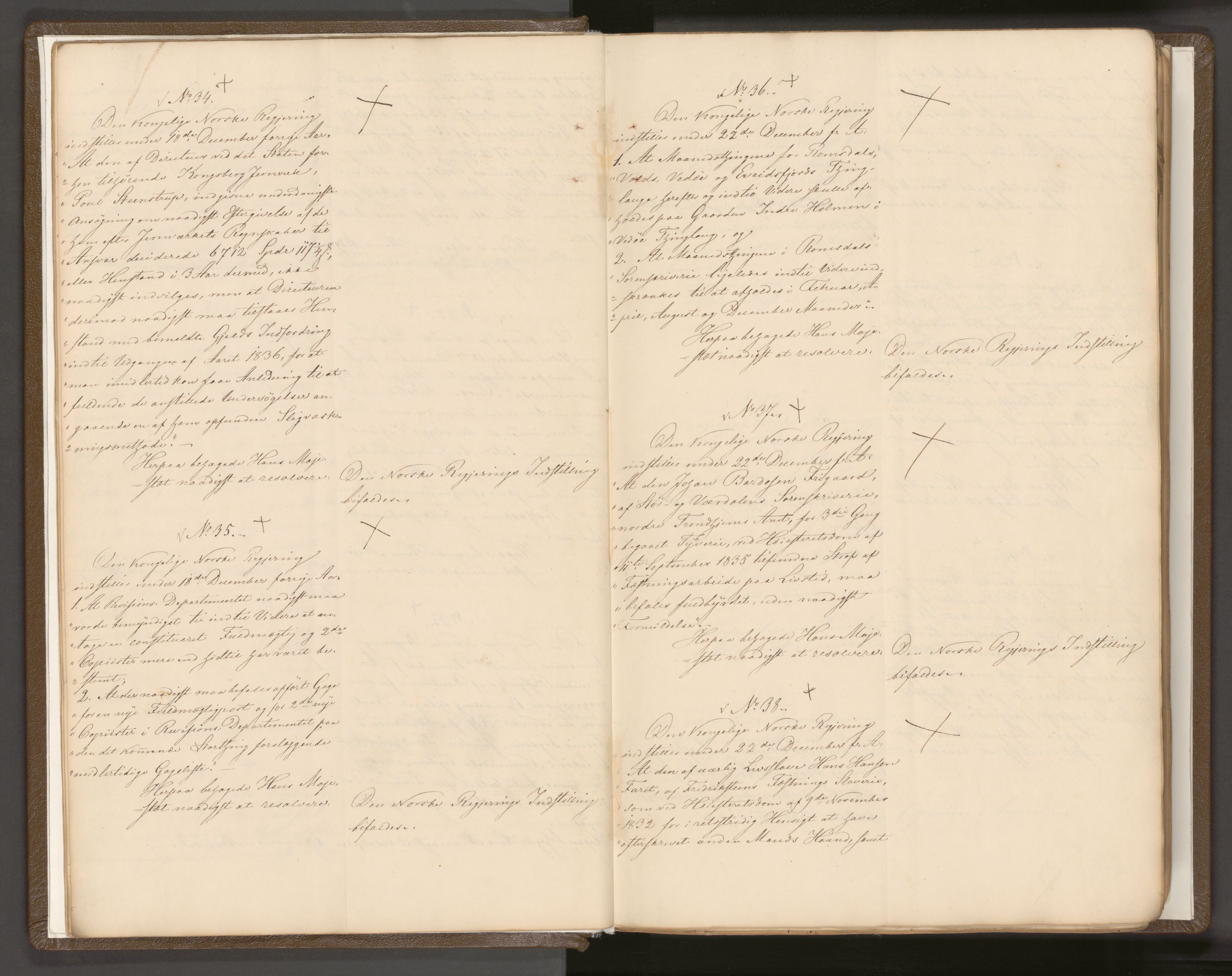 Statsrådssekretariatet, AV/RA-S-1001/A/Ab/L0042: Kgl. res. nr. 1-631, 1. halvår, 1836