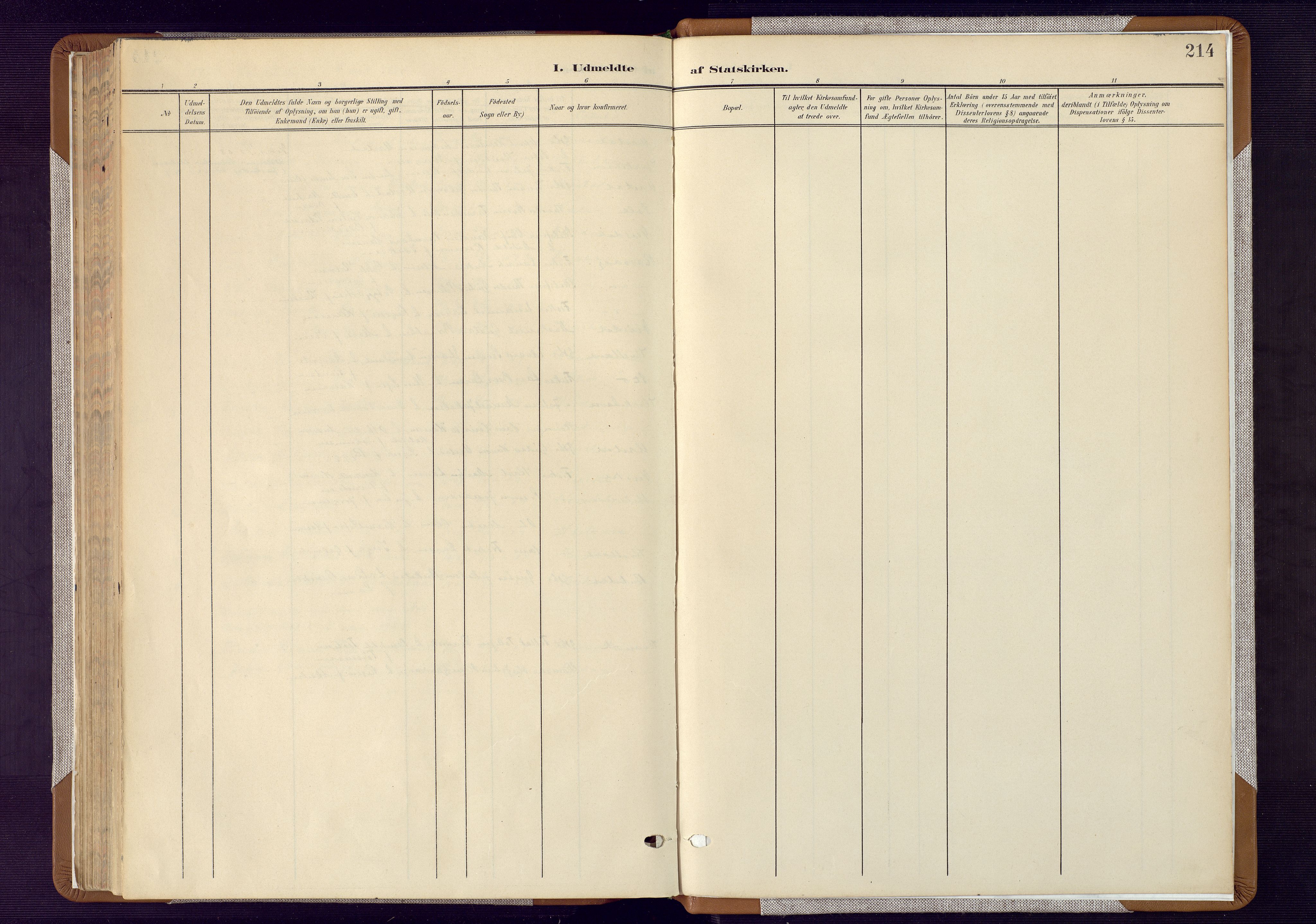 Flekkefjord sokneprestkontor, AV/SAK-1111-0012/F/Fa/Fab/L0007: Parish register (official) no. A 7, 1902-1921, p. 214