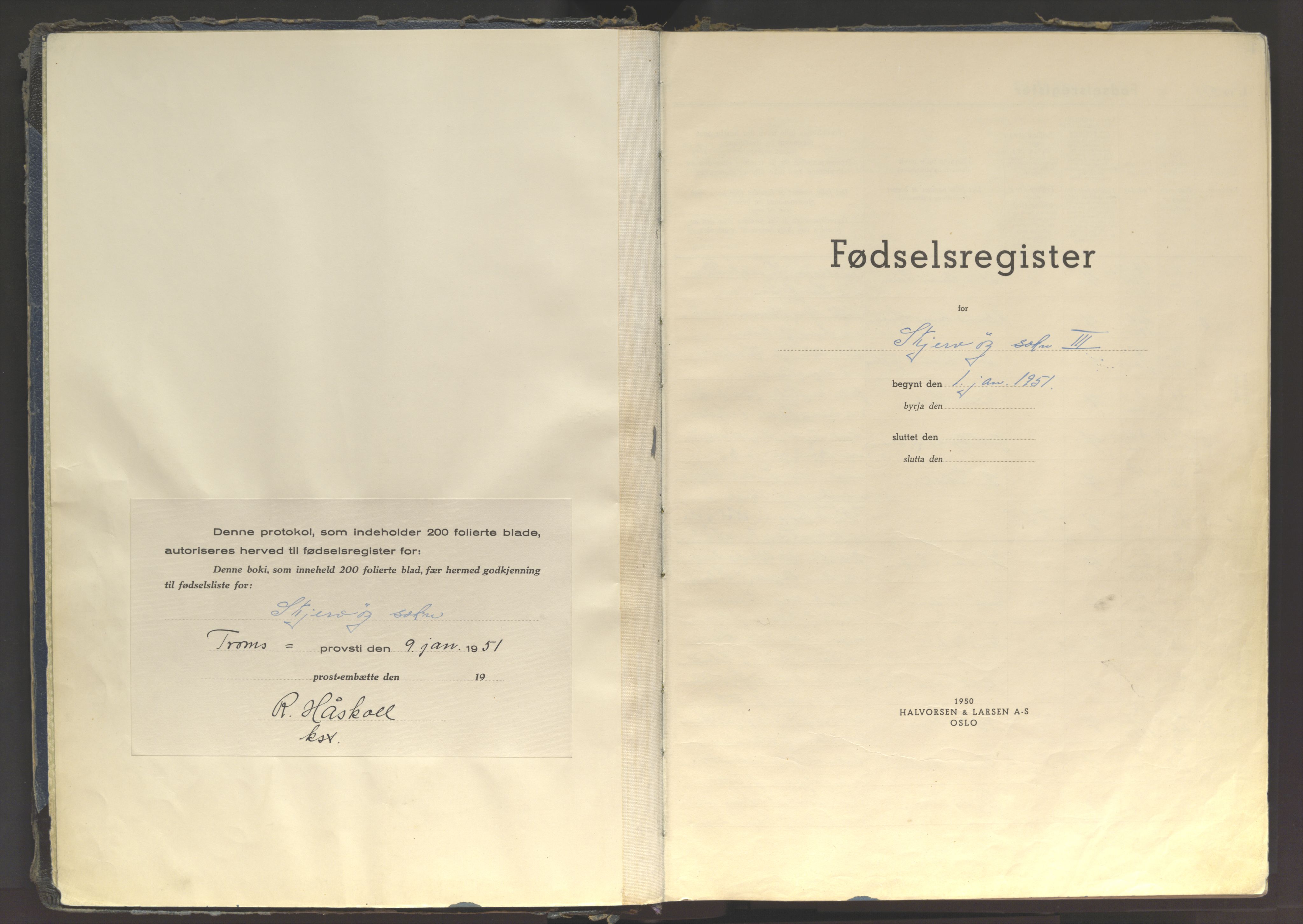 Skjervøy sokneprestkontor, AV/SATØ-S-1300/I/Ia/L0058: Birth register no. 58, 1951-1972