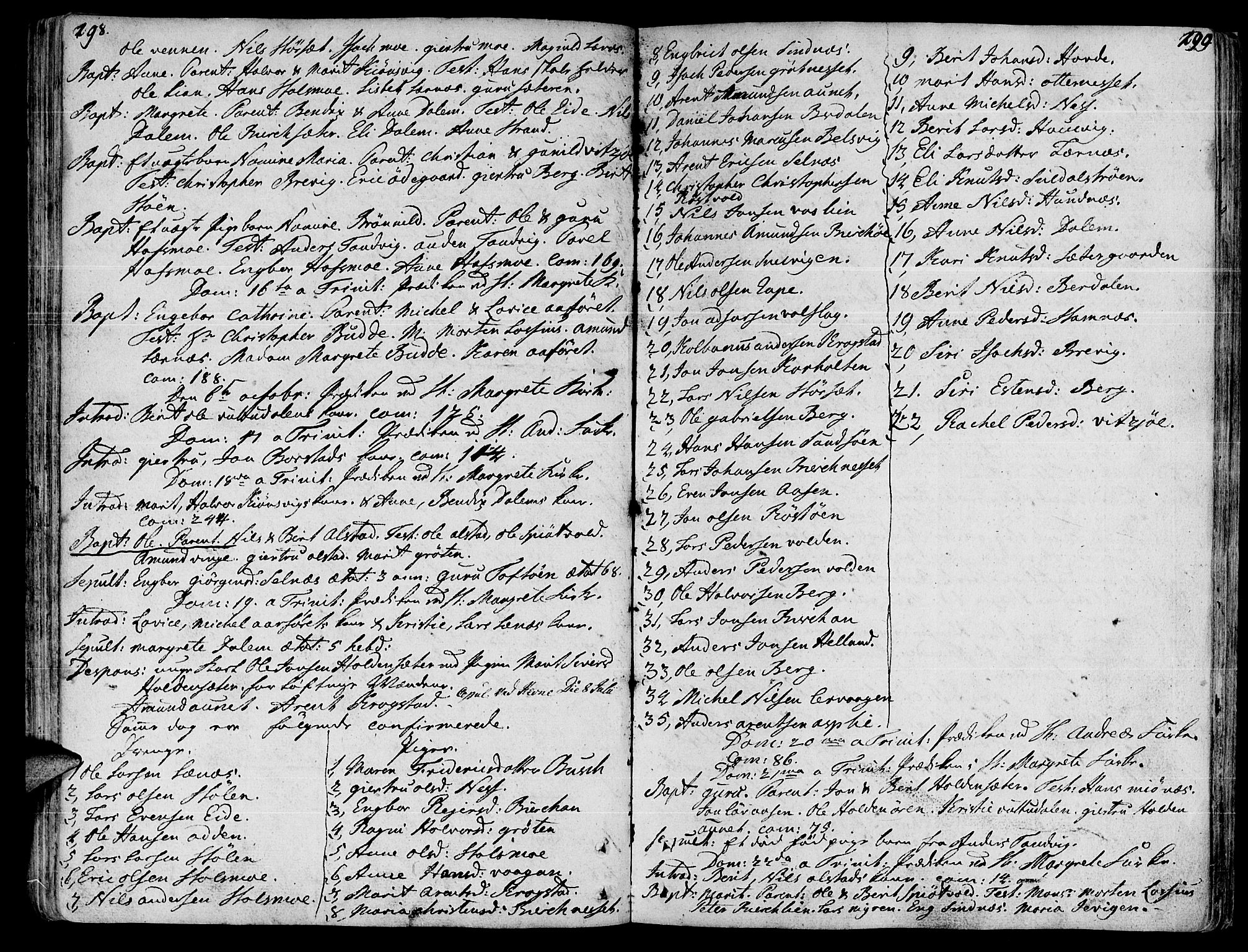 Ministerialprotokoller, klokkerbøker og fødselsregistre - Sør-Trøndelag, SAT/A-1456/630/L0489: Parish register (official) no. 630A02, 1757-1794, p. 198-199
