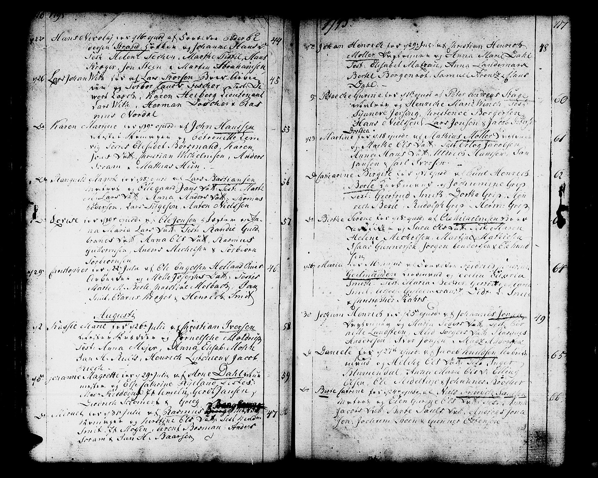 Domkirken sokneprestembete, AV/SAB-A-74801/H/Haa/L0004: Parish register (official) no. A 4, 1763-1820, p. 116-117