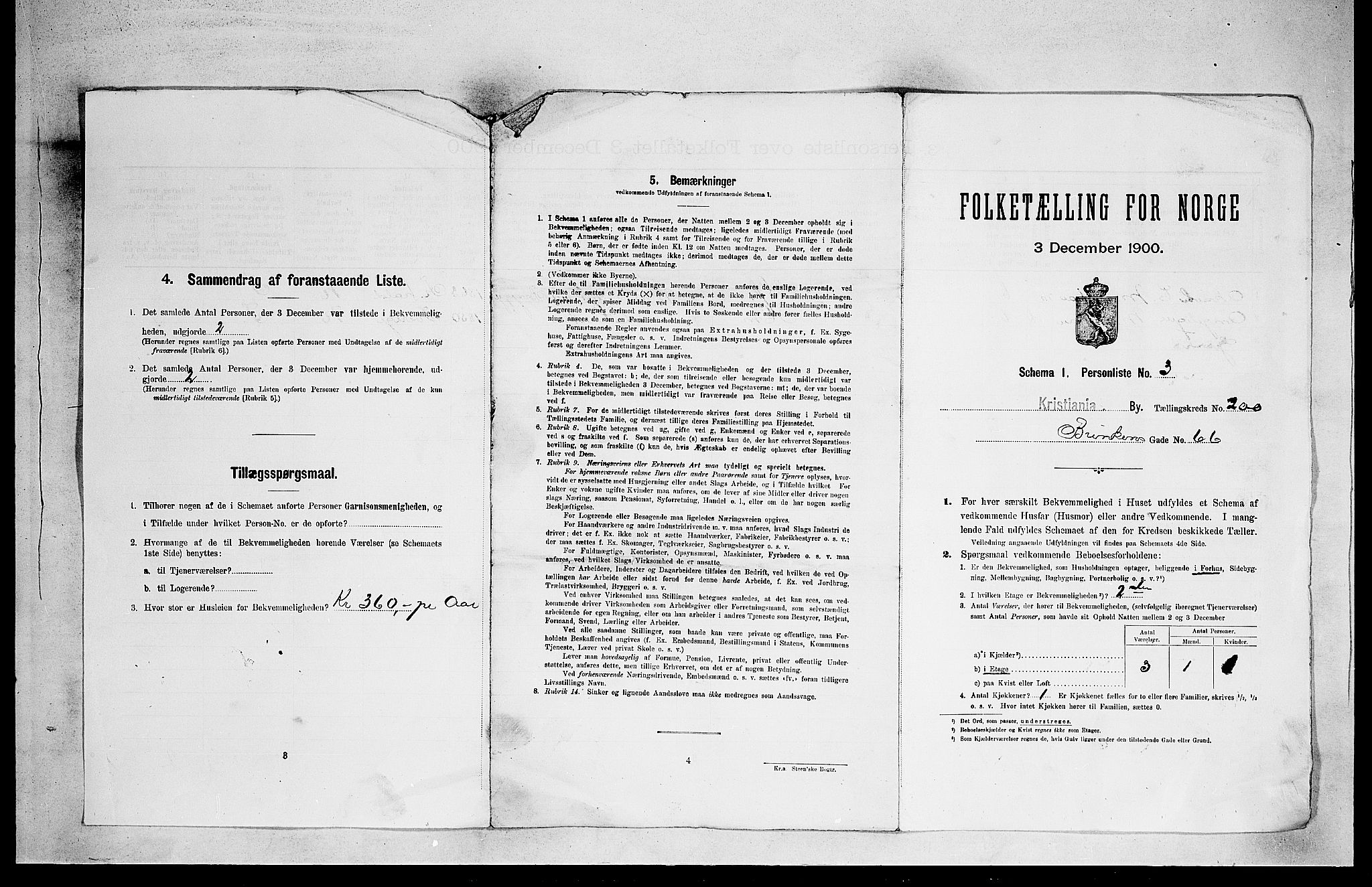 SAO, 1900 census for Kristiania, 1900, p. 8400