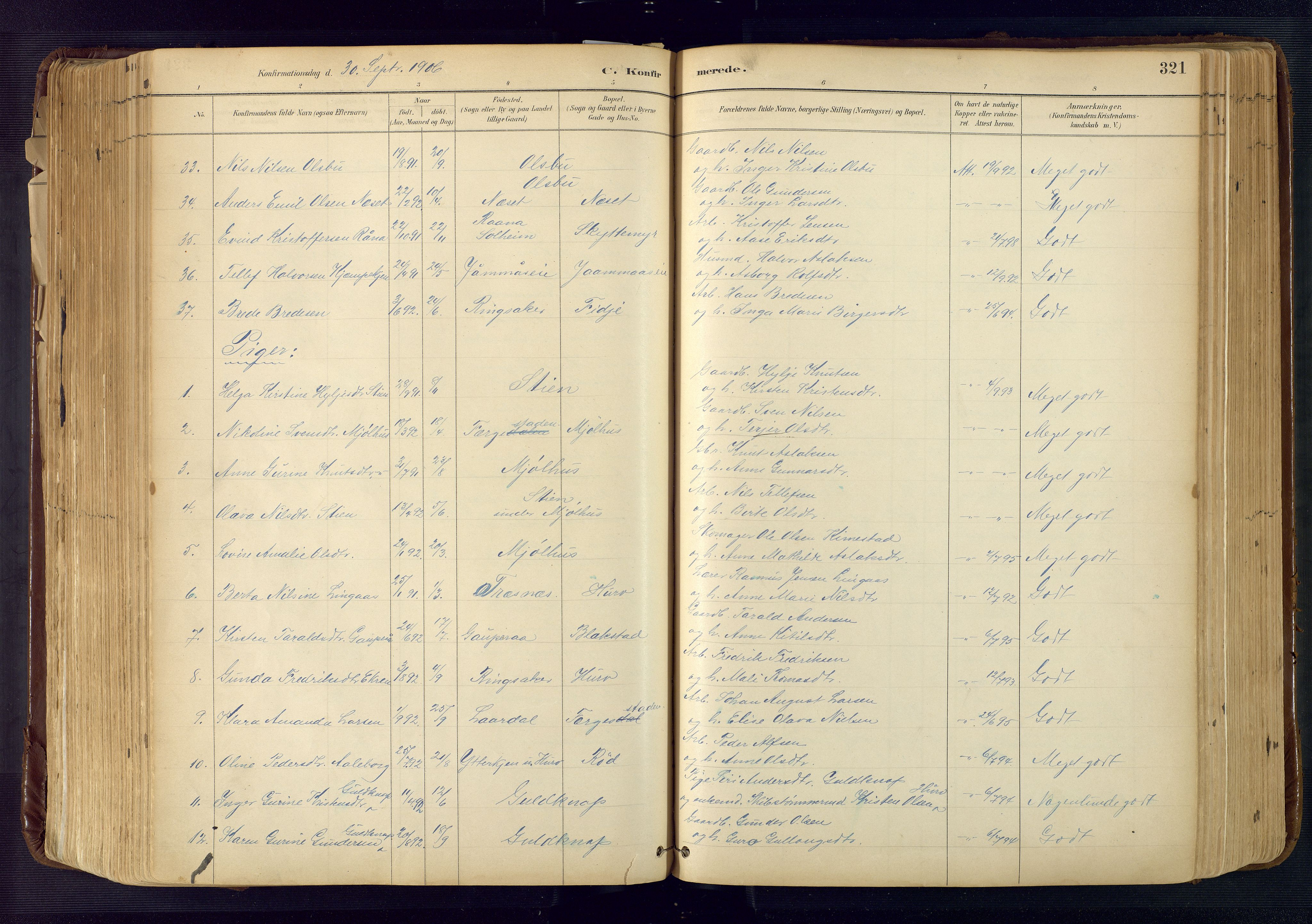 Froland sokneprestkontor, AV/SAK-1111-0013/F/Fa/L0005: Parish register (official) no. A 5, 1882-1921, p. 321