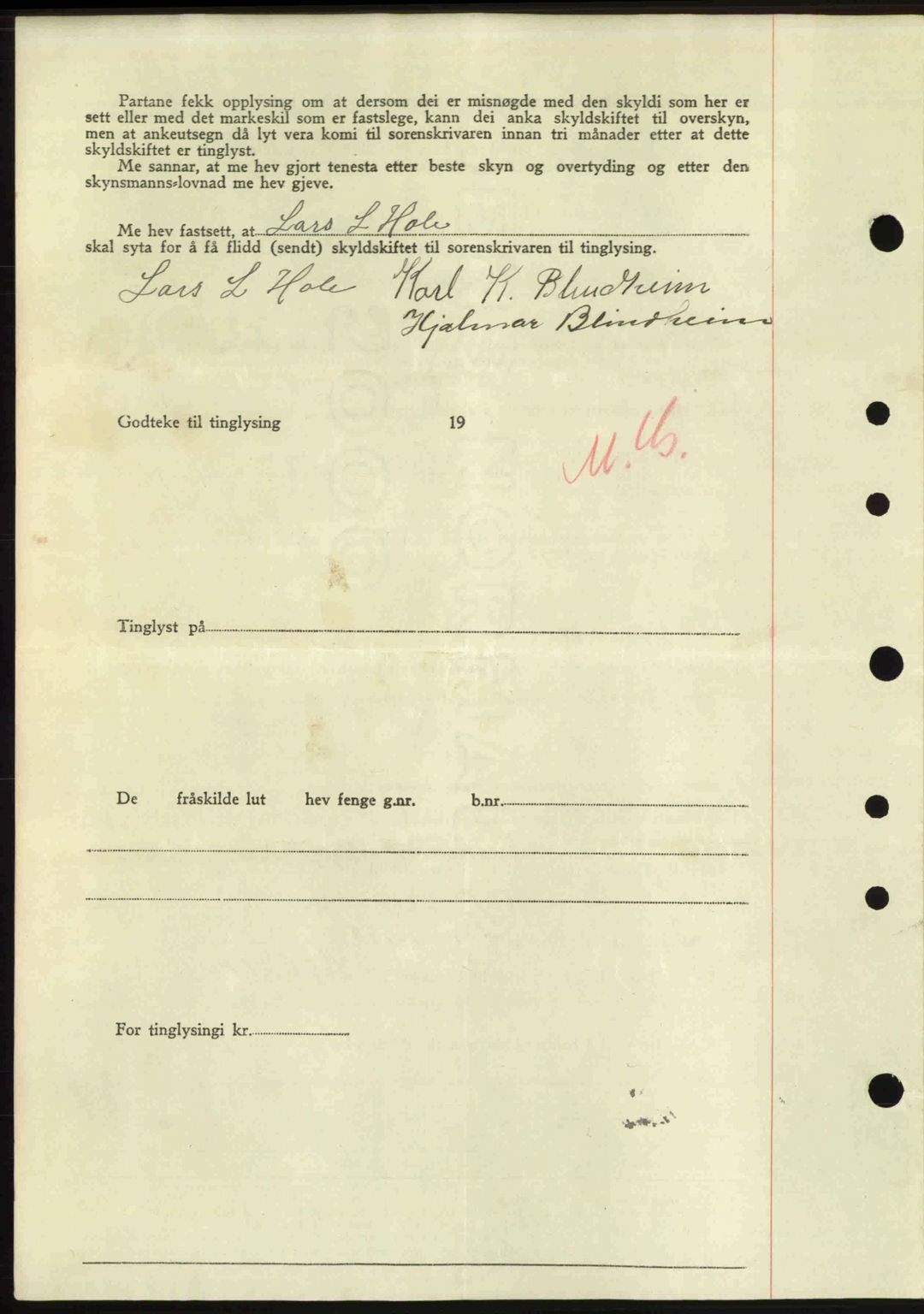 Nordre Sunnmøre sorenskriveri, AV/SAT-A-0006/1/2/2C/2Ca: Mortgage book no. A20b, 1946-1946, Diary no: : 157/1946