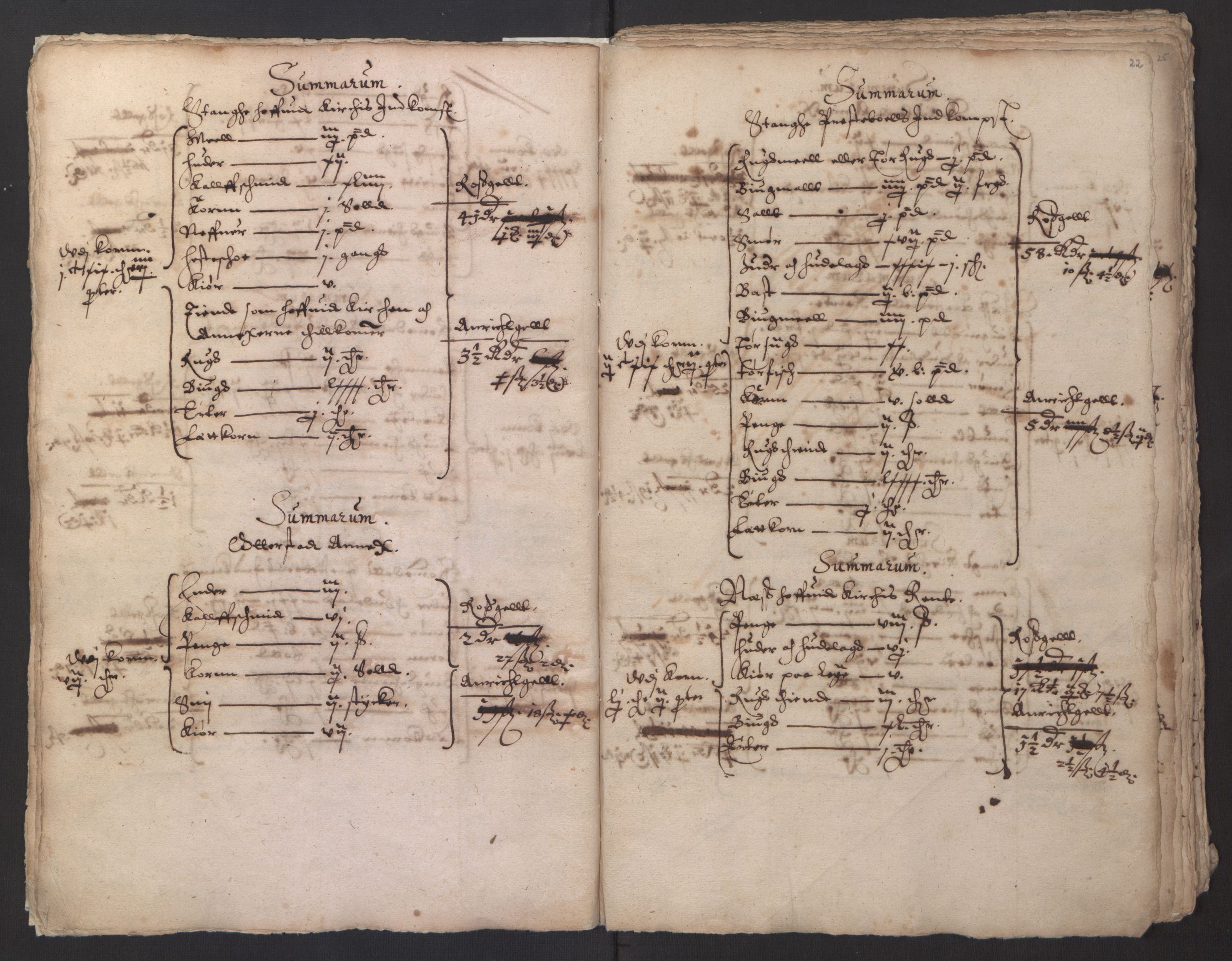 Stattholderembetet 1572-1771, AV/RA-EA-2870/Ek/L0014/0001: Jordebøker til utlikning av rosstjeneste 1624-1626: / Kirke- og prestebolsinntekter i Oslo og Hamar bispedømme, 1625-1626, p. 24