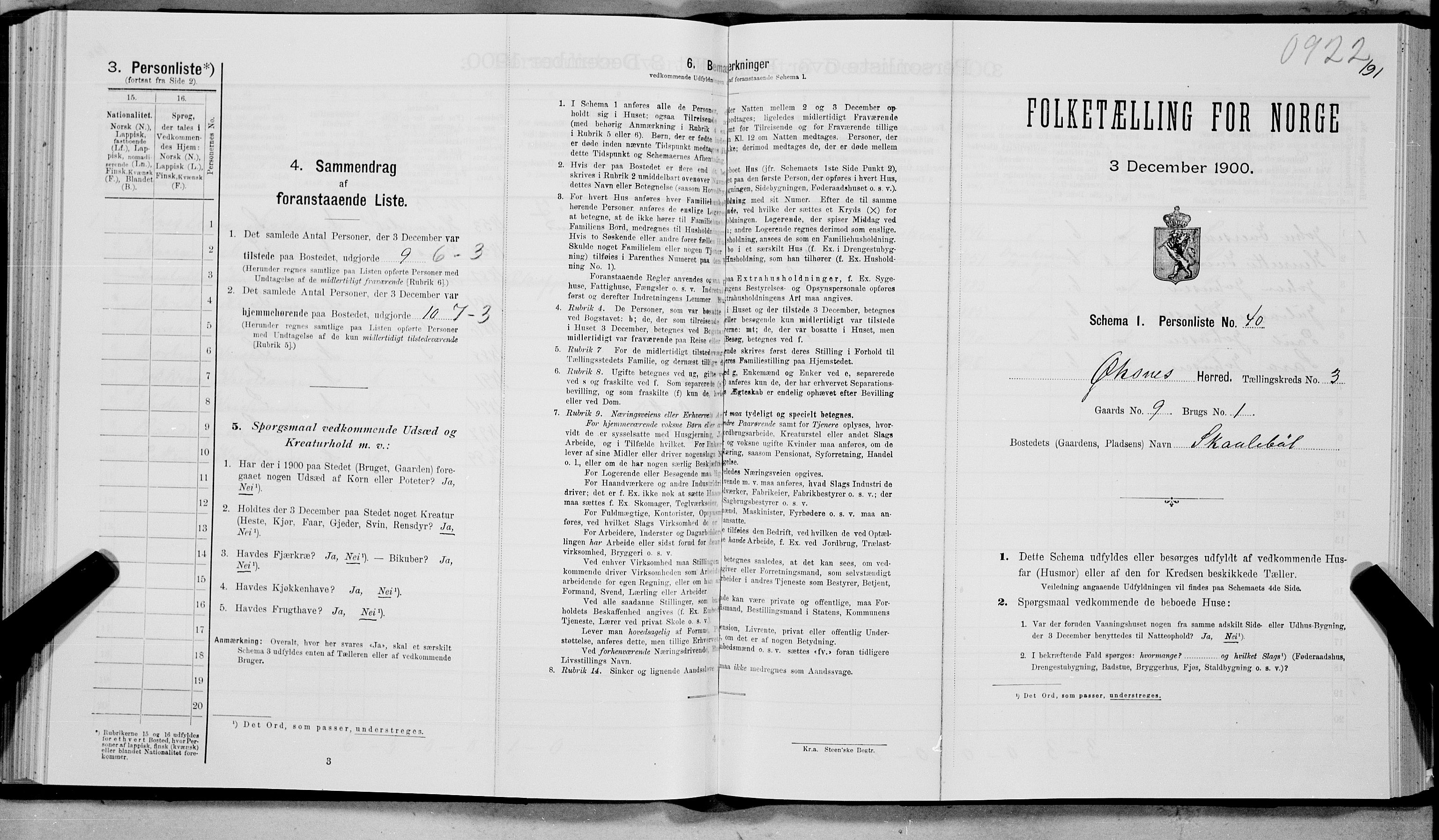 SAT, 1900 census for Øksnes, 1900, p. 213