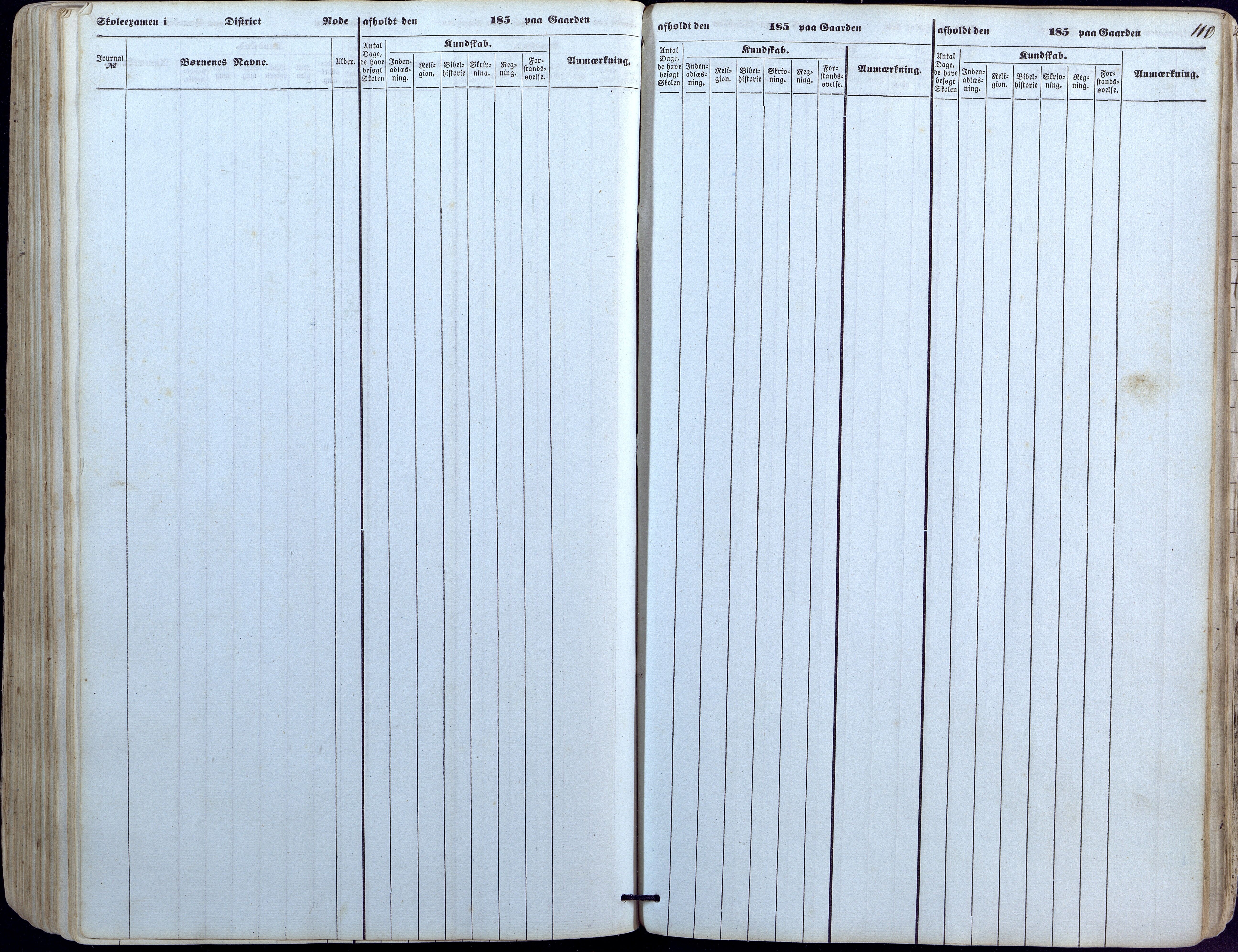 Høvåg kommune, AAKS/KA0927-PK/1/05/L0391: Eksamensprotokoll/alle skoledistrikt, 1852-1863, p. 110