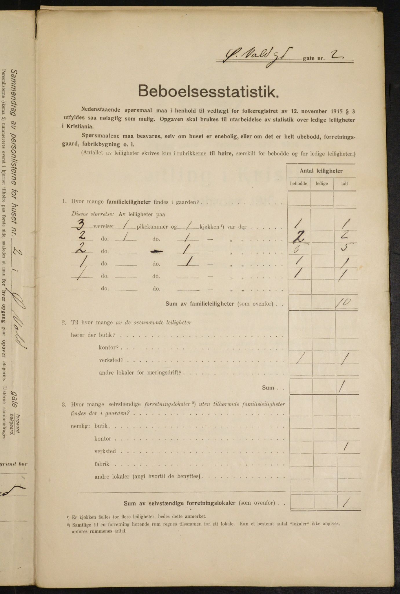 OBA, Municipal Census 1916 for Kristiania, 1916, p. 133791