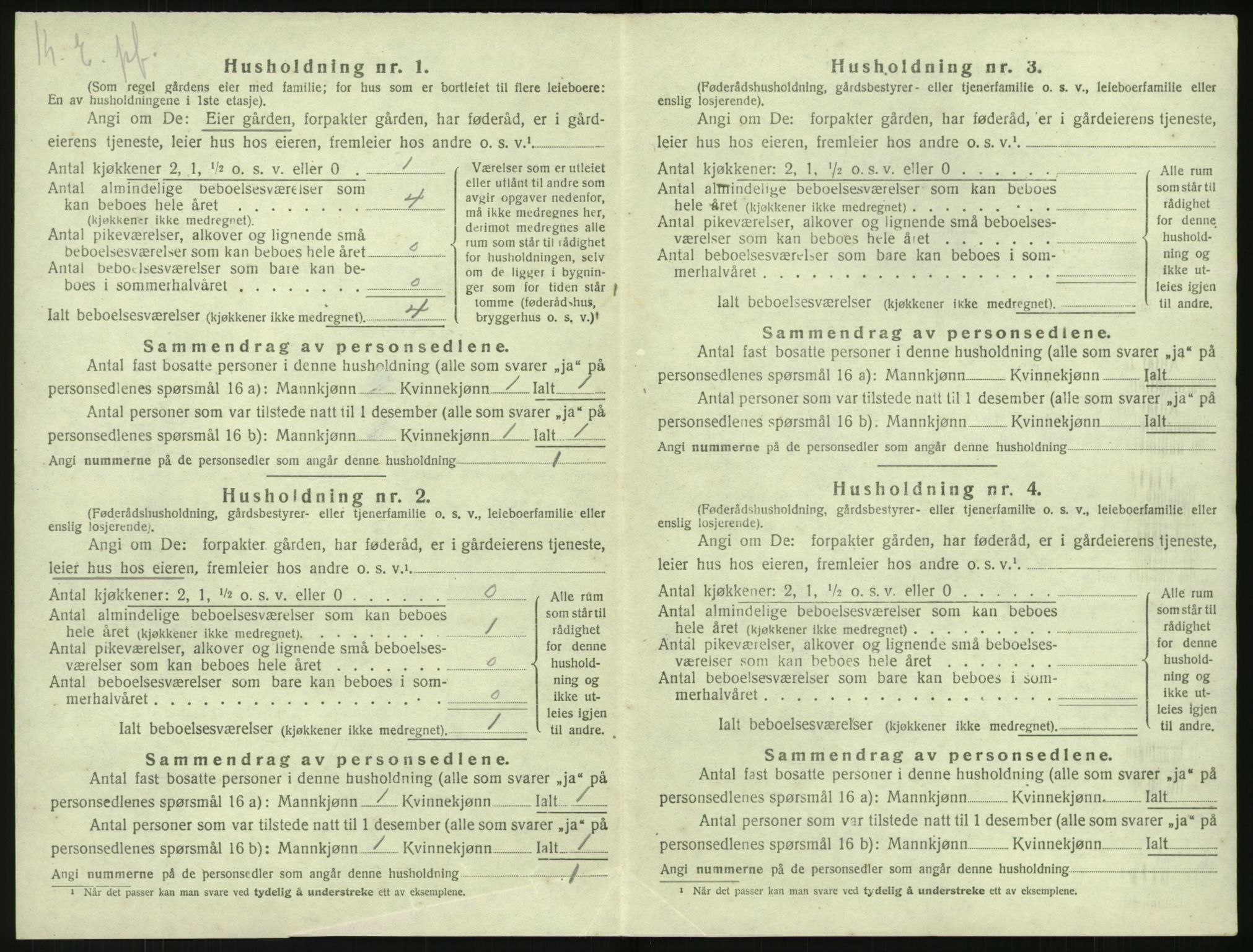 SAK, 1920 census for Søndeled, 1920, p. 1262