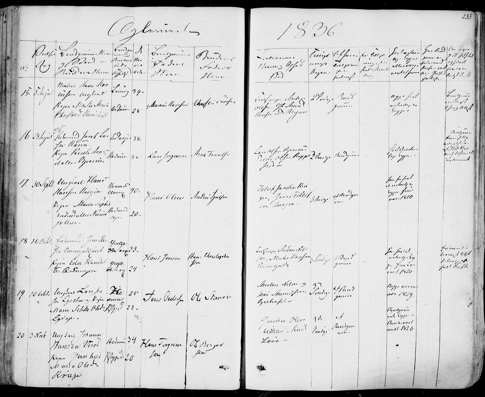 Hedrum kirkebøker, SAKO/A-344/F/Fa/L0005: Parish register (official) no. I 5, 1835-1848, p. 235