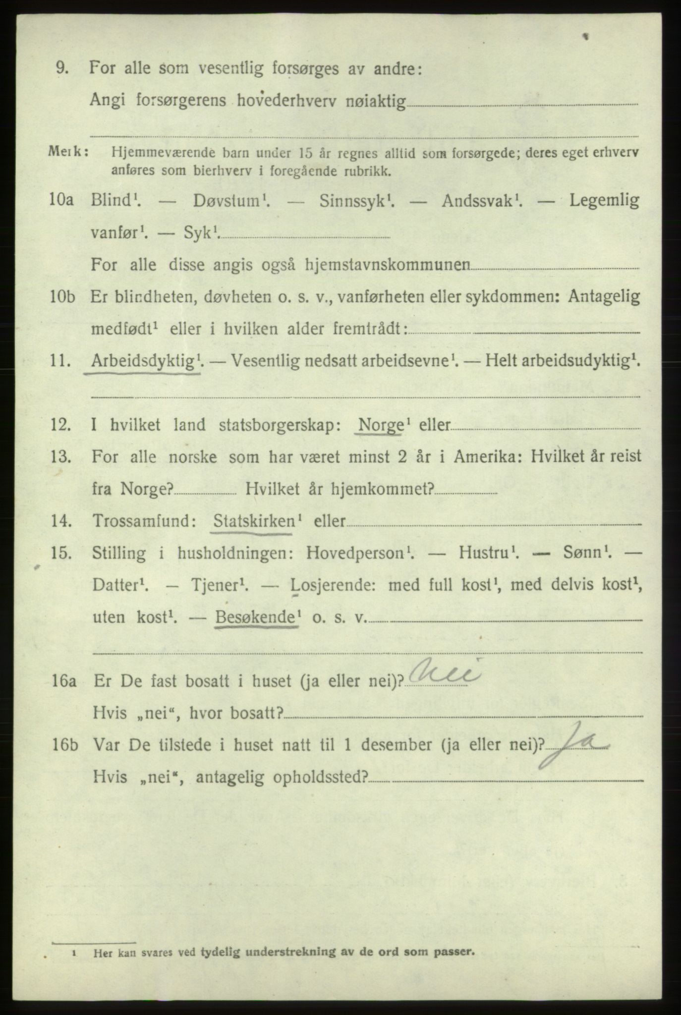 SAB, 1920 census for Valestrand, 1920, p. 1718