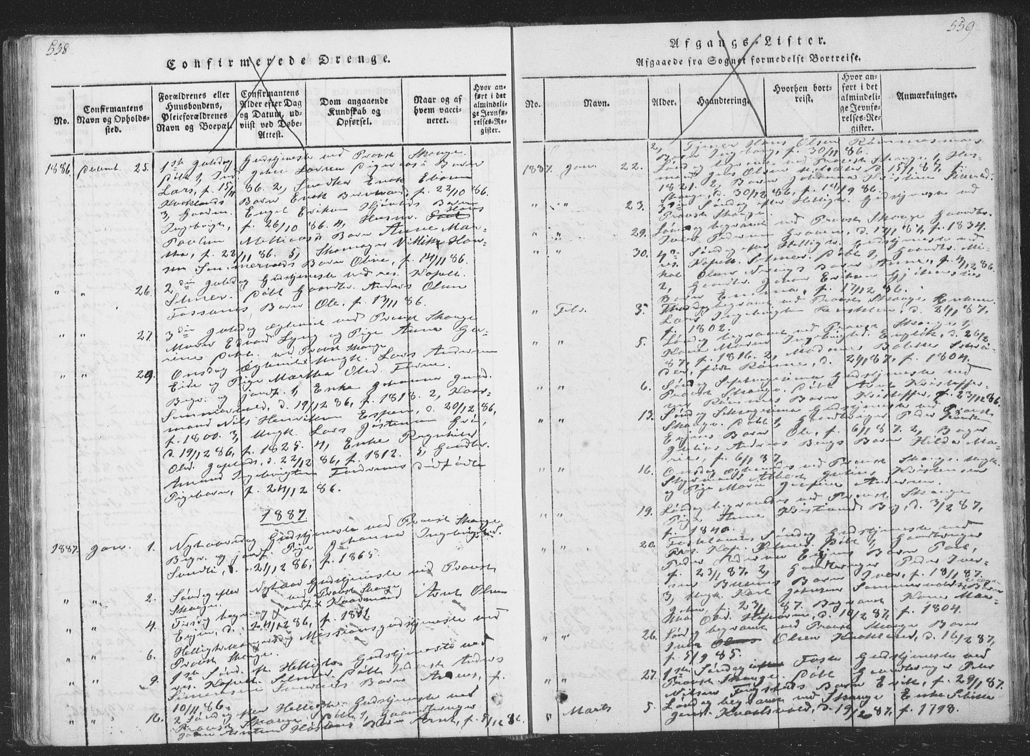 Ministerialprotokoller, klokkerbøker og fødselsregistre - Sør-Trøndelag, SAT/A-1456/668/L0816: Parish register (copy) no. 668C05, 1816-1893, p. 558-559