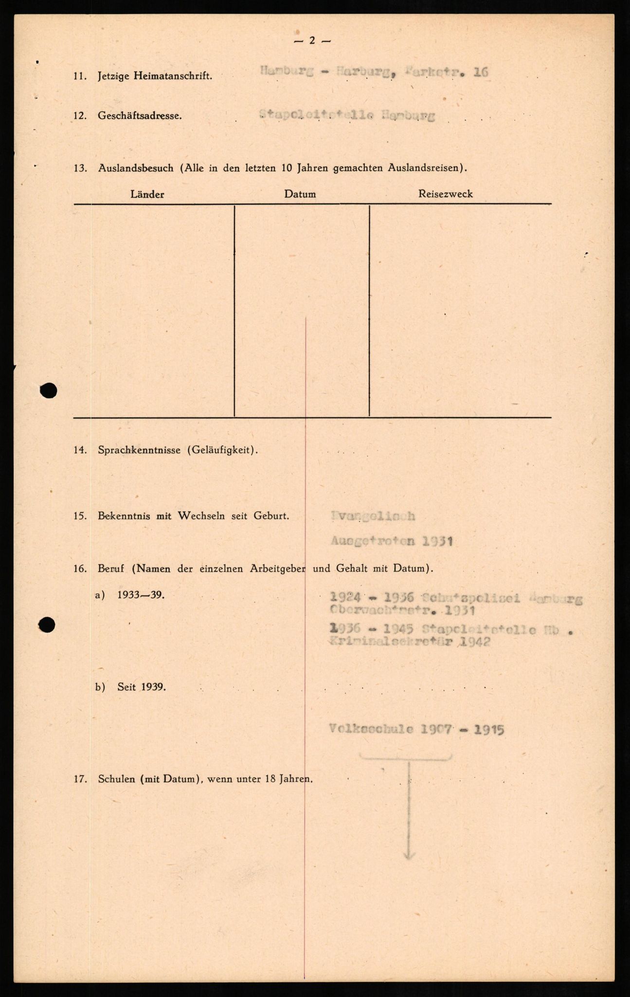 Forsvaret, Forsvarets overkommando II, AV/RA-RAFA-3915/D/Db/L0013: CI Questionaires. Tyske okkupasjonsstyrker i Norge. Tyskere., 1945-1946, p. 420