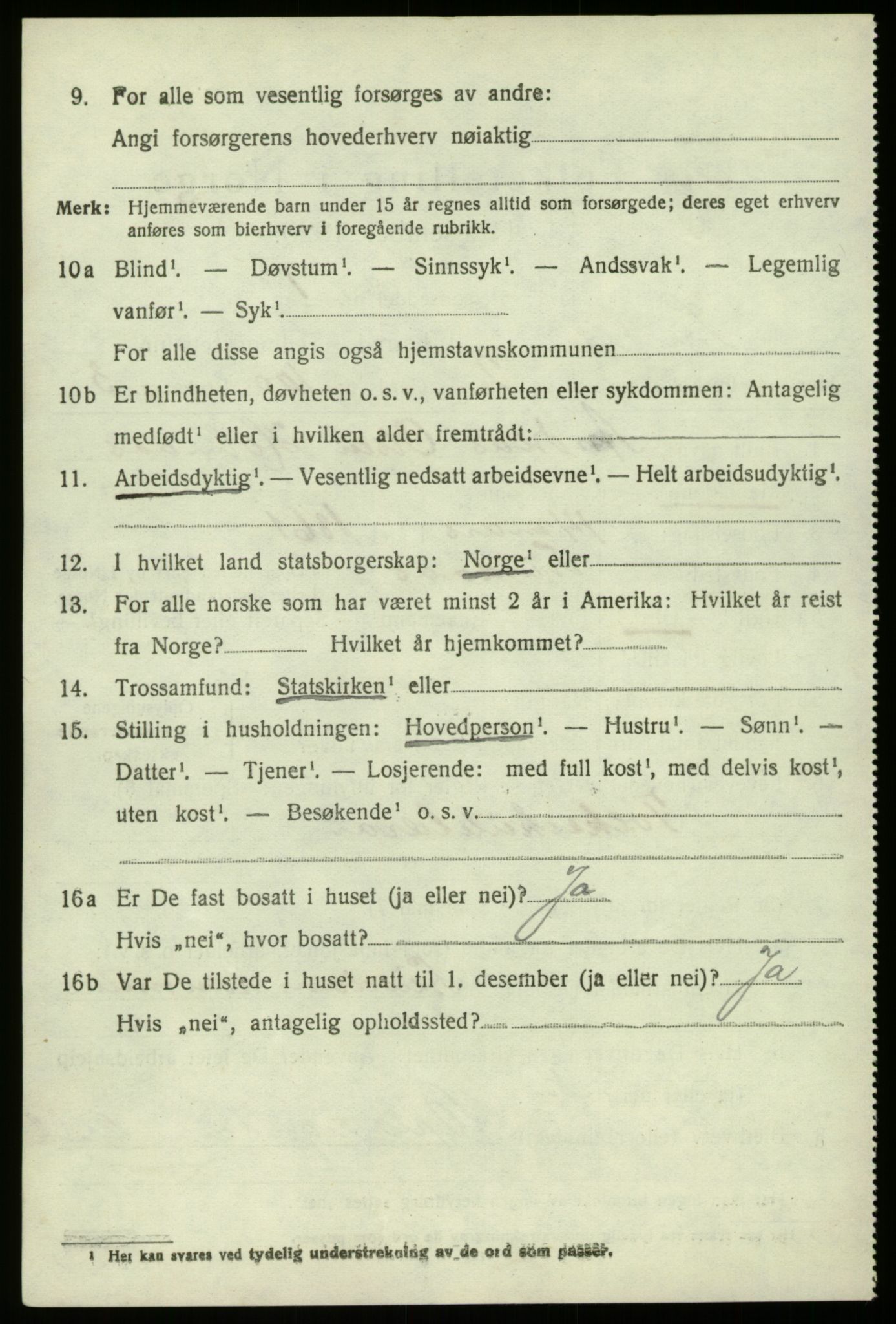 SAB, 1920 census for Lindås, 1920, p. 4244