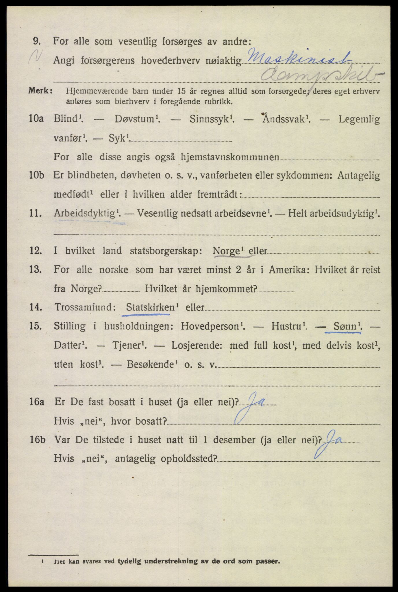 SAK, 1920 census for Flosta, 1920, p. 2981