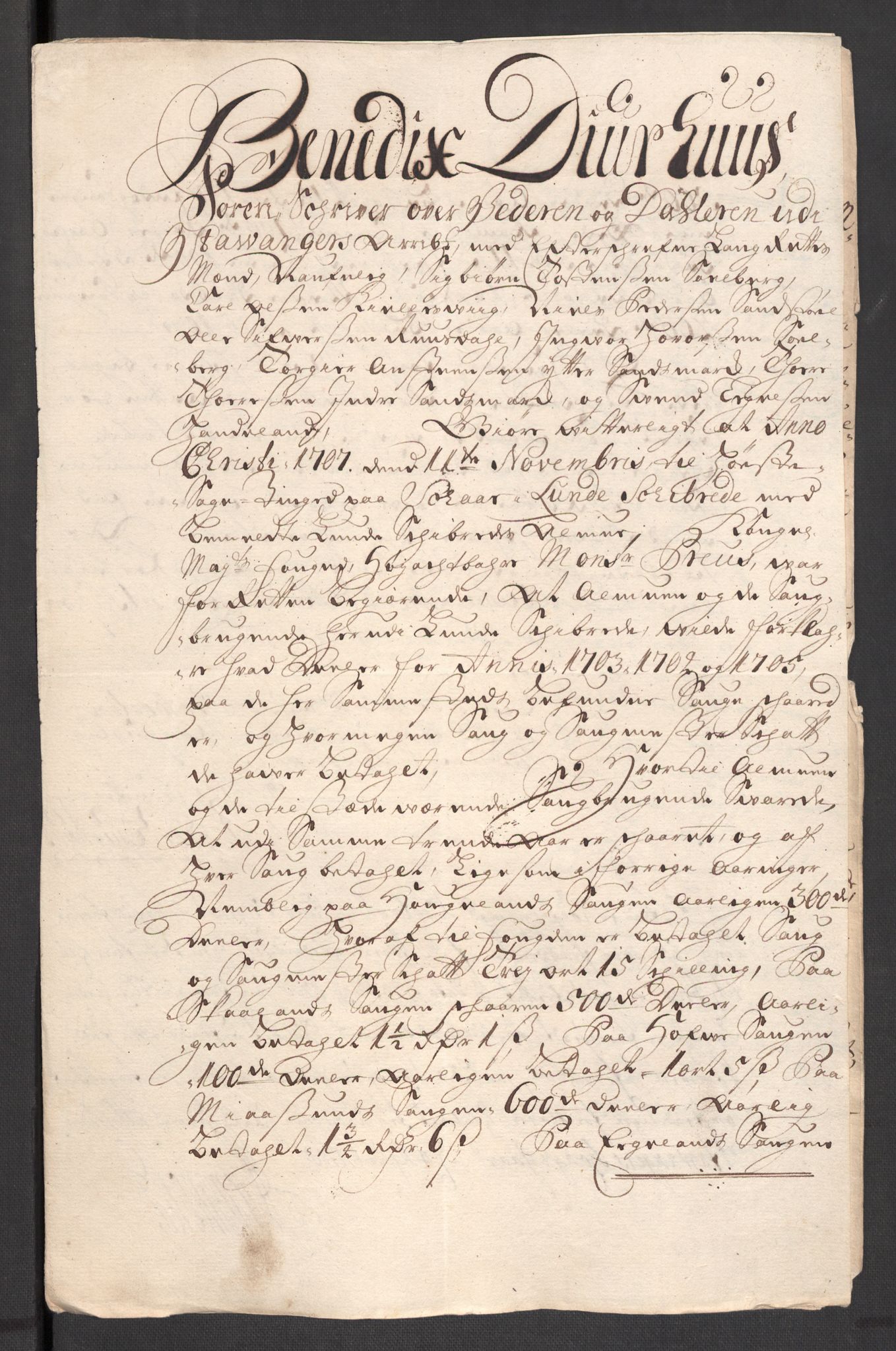 Rentekammeret inntil 1814, Reviderte regnskaper, Fogderegnskap, AV/RA-EA-4092/R46/L2733: Fogderegnskap Jæren og Dalane, 1705-1708, p. 81