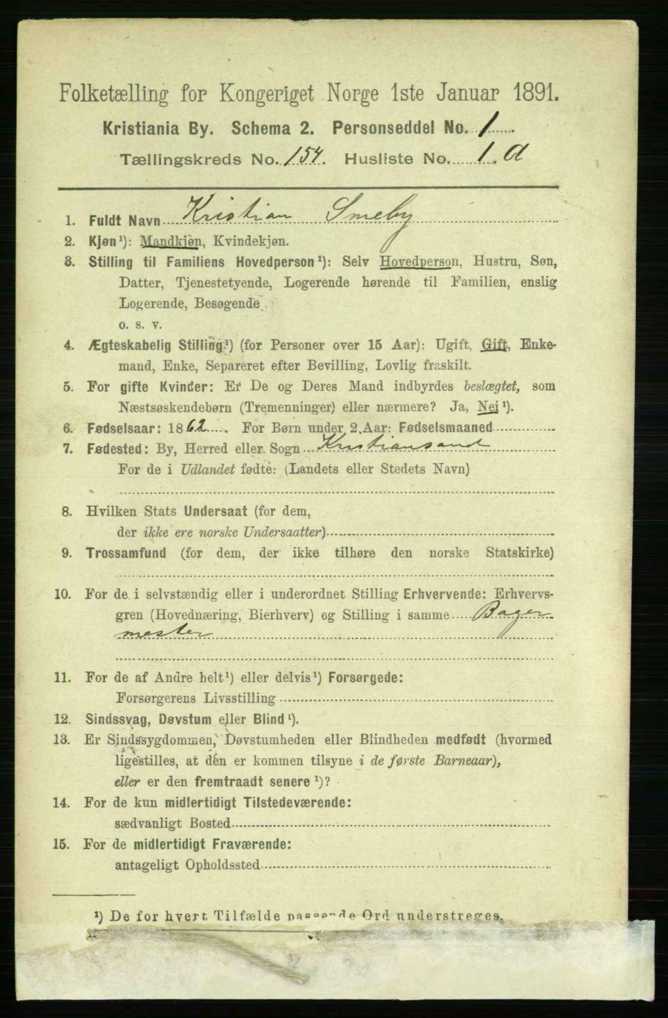 RA, 1891 census for 0301 Kristiania, 1891, p. 87244