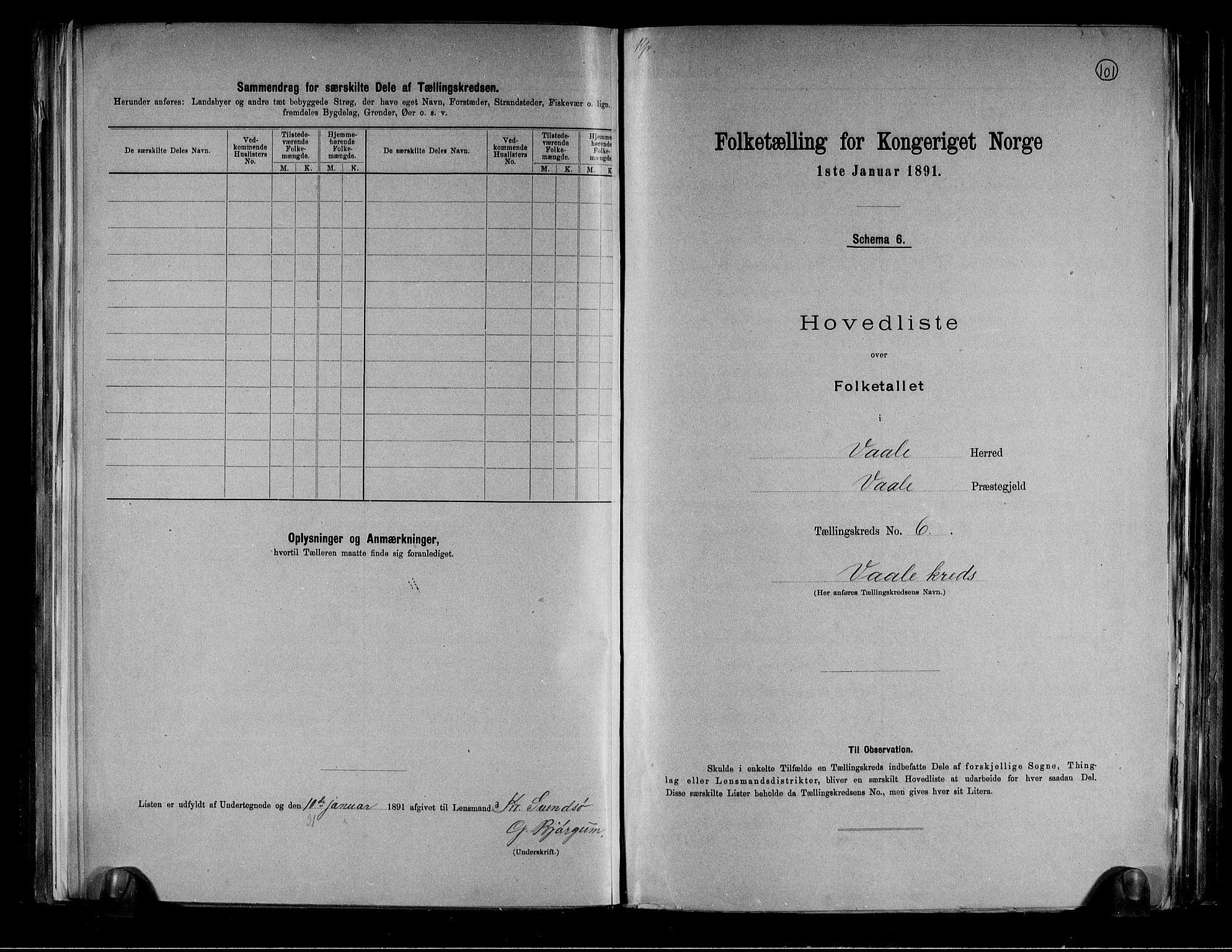 RA, 1891 census for 0716 Våle, 1891, p. 16