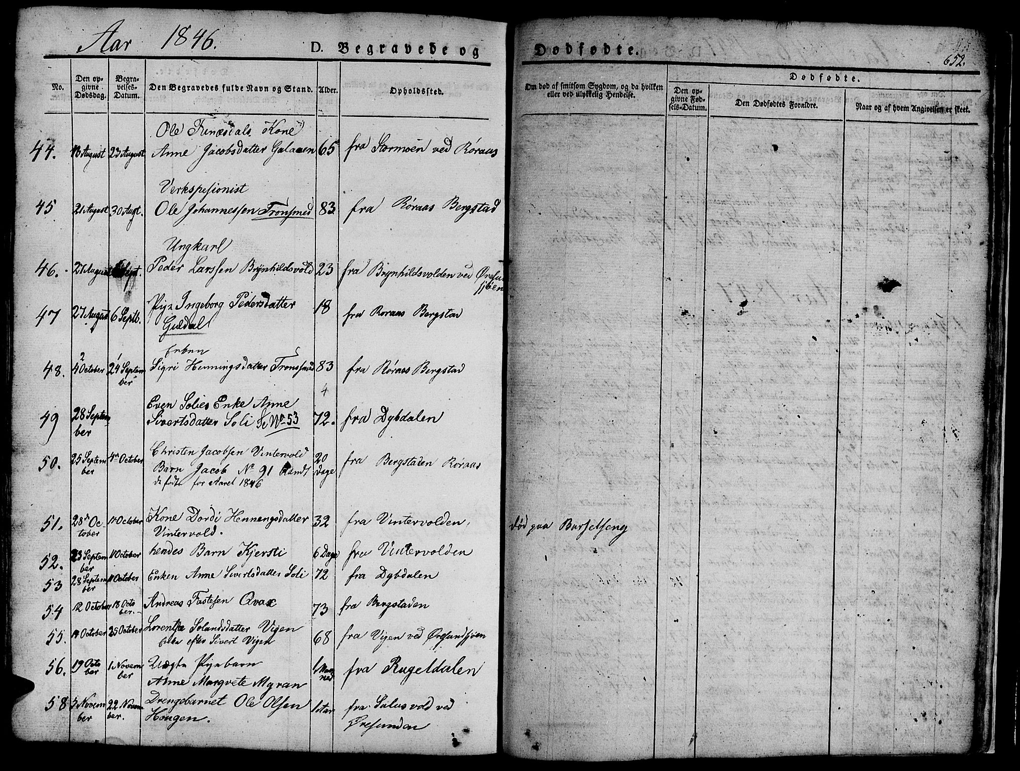 Ministerialprotokoller, klokkerbøker og fødselsregistre - Sør-Trøndelag, AV/SAT-A-1456/681/L0939: Parish register (copy) no. 681C03, 1829-1855, p. 652
