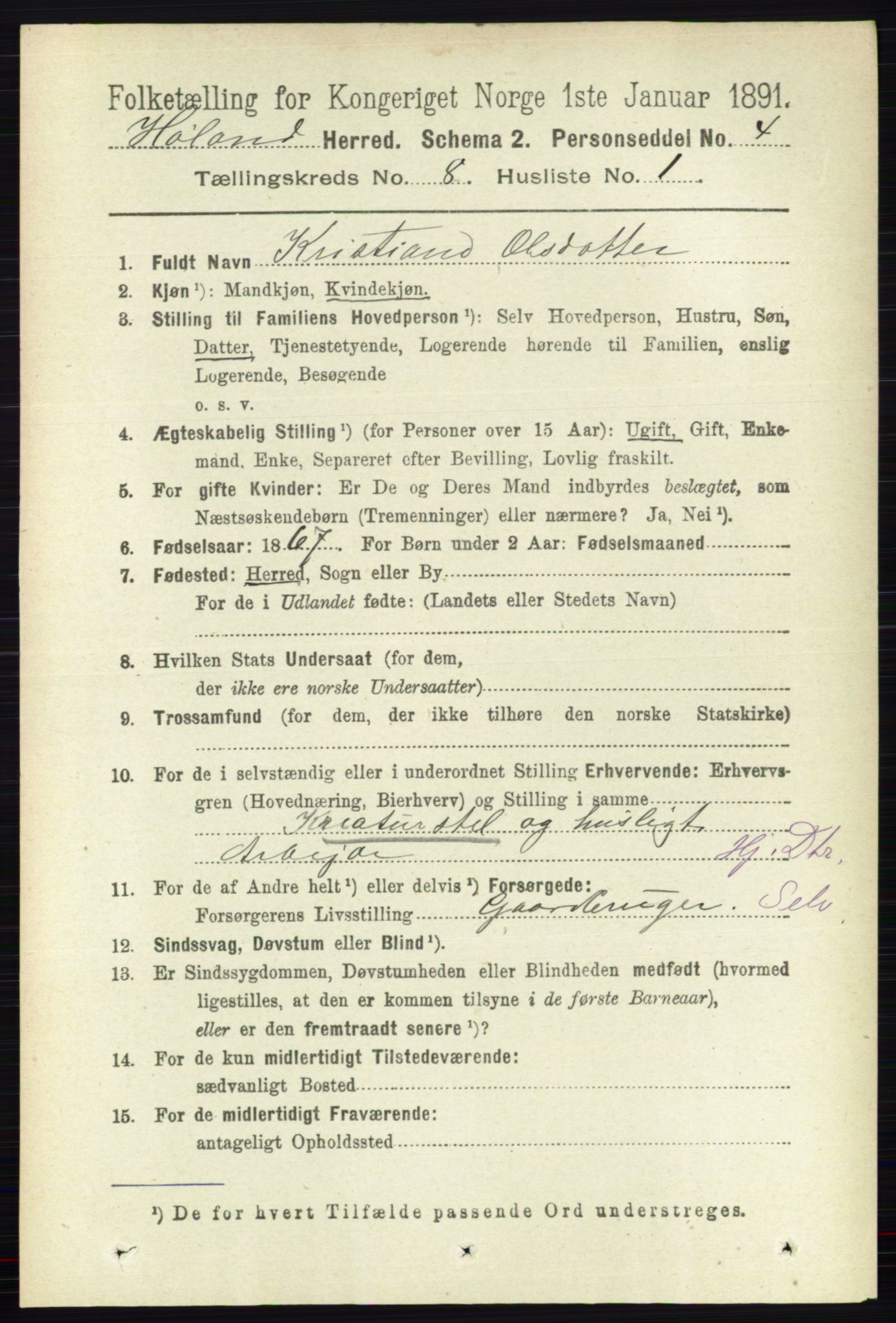 RA, 1891 census for 0221 Høland, 1891, p. 5544