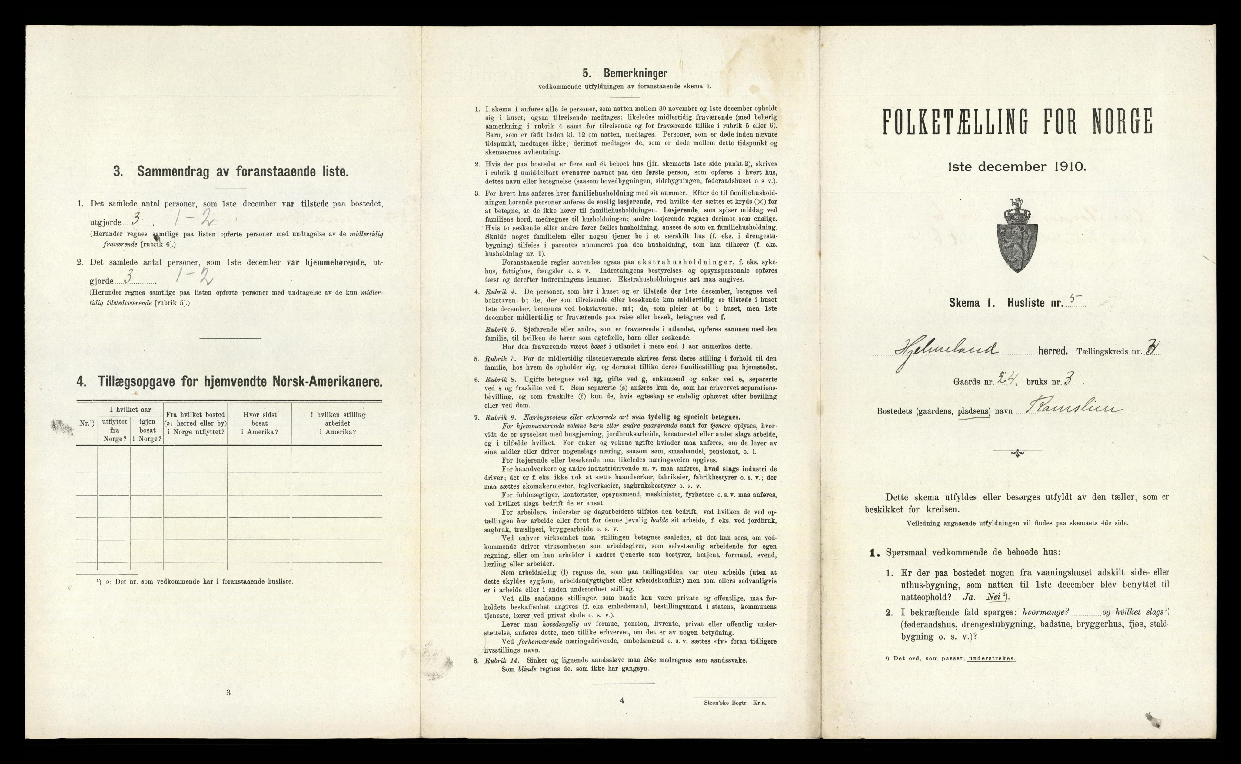 RA, 1910 census for Hjelmeland, 1910, p. 282