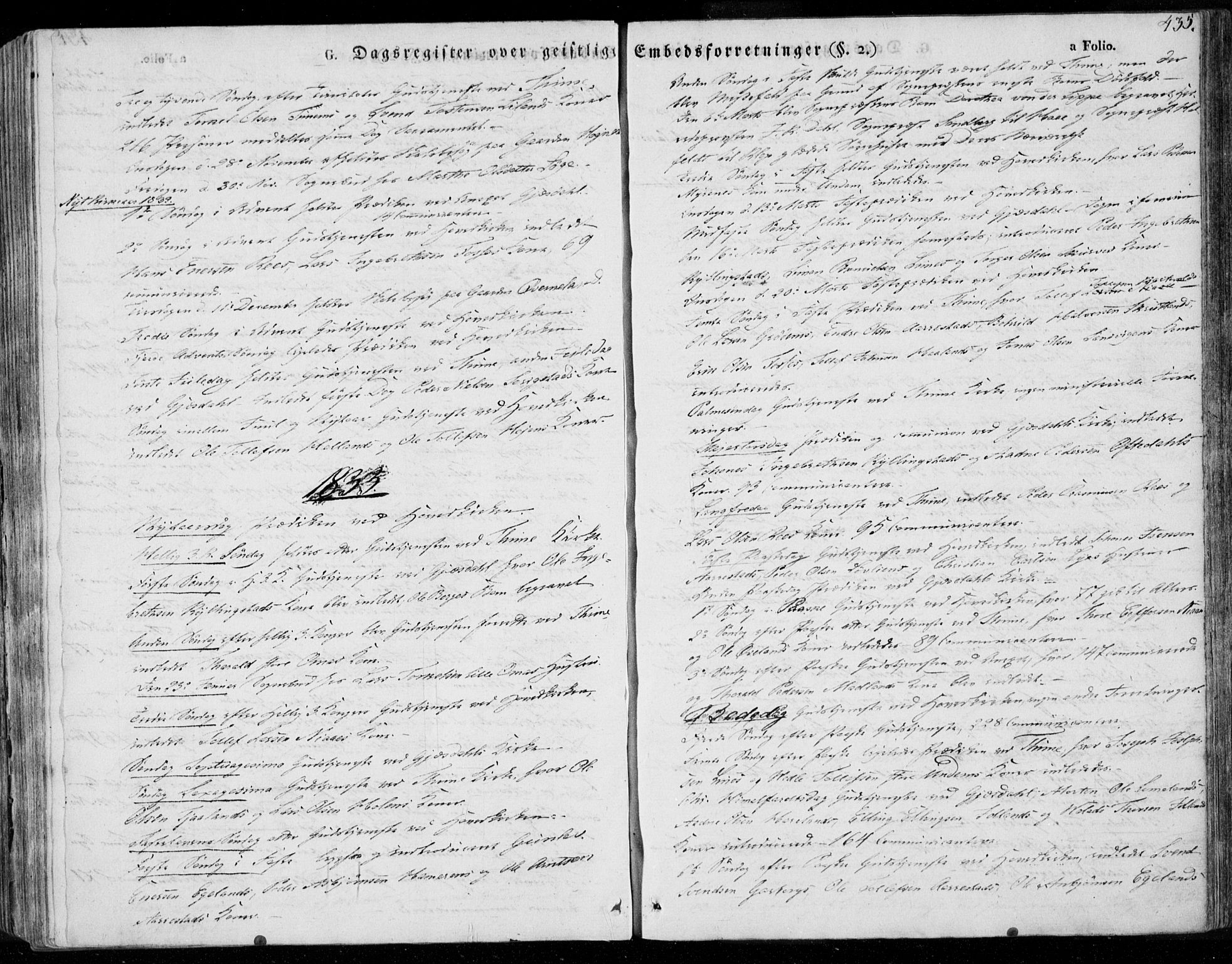 Lye sokneprestkontor, AV/SAST-A-101794/001/30BA/L0004: Parish register (official) no. A 4, 1826-1841, p. 435