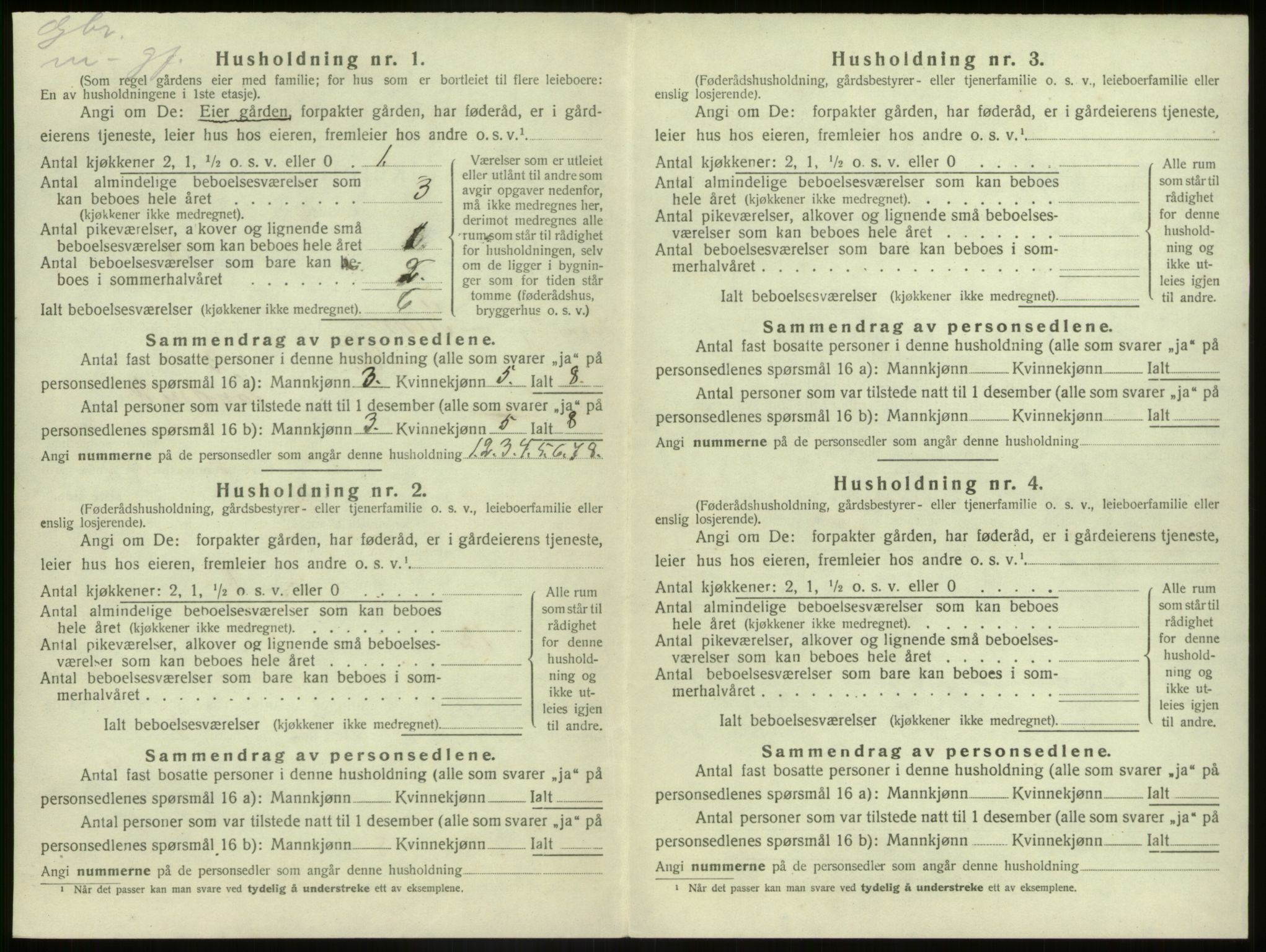 SAB, 1920 census for Kinn, 1920, p. 1586