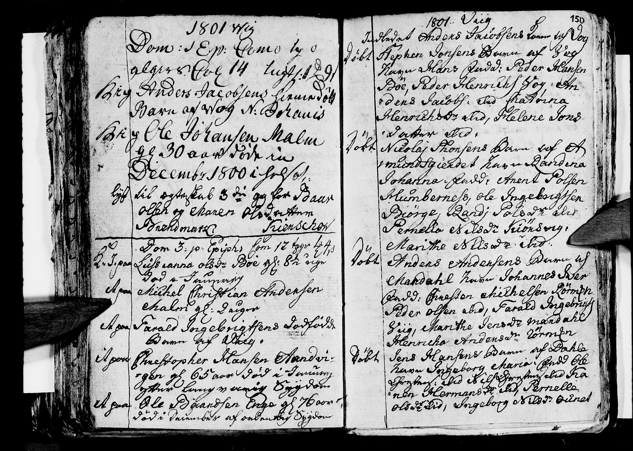 Ministerialprotokoller, klokkerbøker og fødselsregistre - Nordland, SAT/A-1459/812/L0184: Parish register (copy) no. 812C02, 1793-1809, p. 150