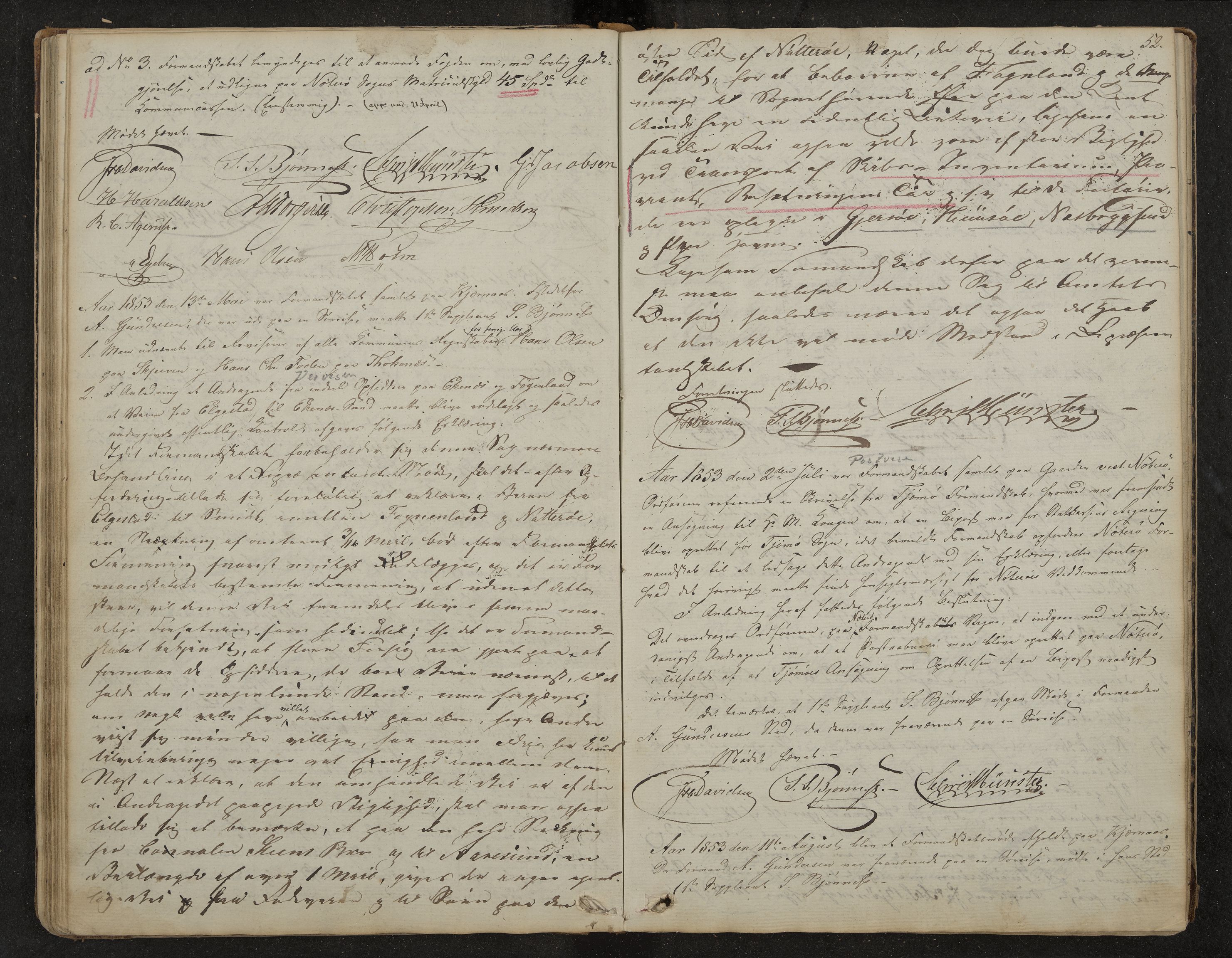 Nøtterøy formannskap og sentraladministrasjon, IKAK/0722021-1/A/Aa/L0001: Møtebok, 1837-1862, p. 52