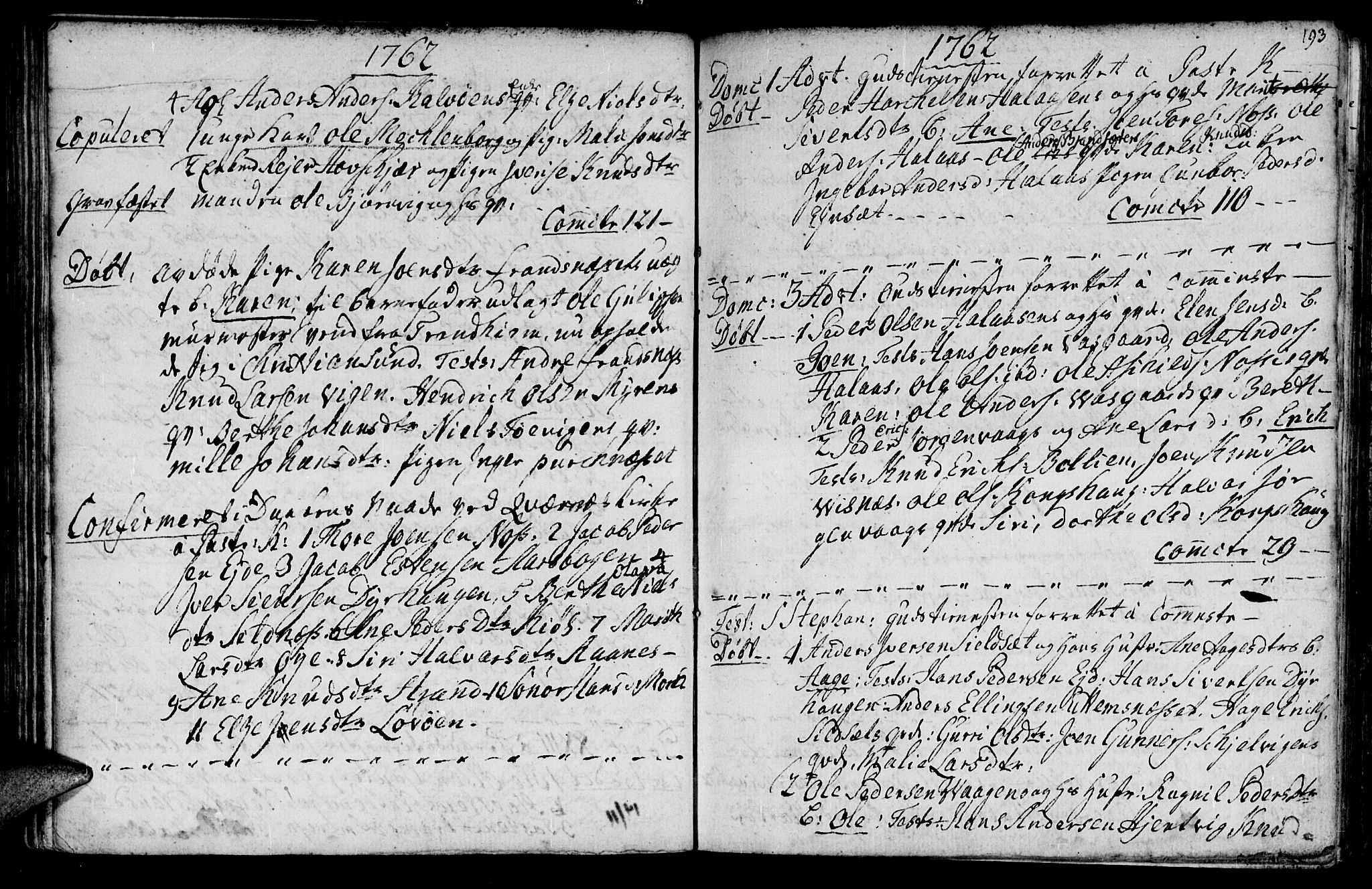 Ministerialprotokoller, klokkerbøker og fødselsregistre - Møre og Romsdal, AV/SAT-A-1454/570/L0828: Parish register (official) no. 570A02, 1750-1789, p. 192-193