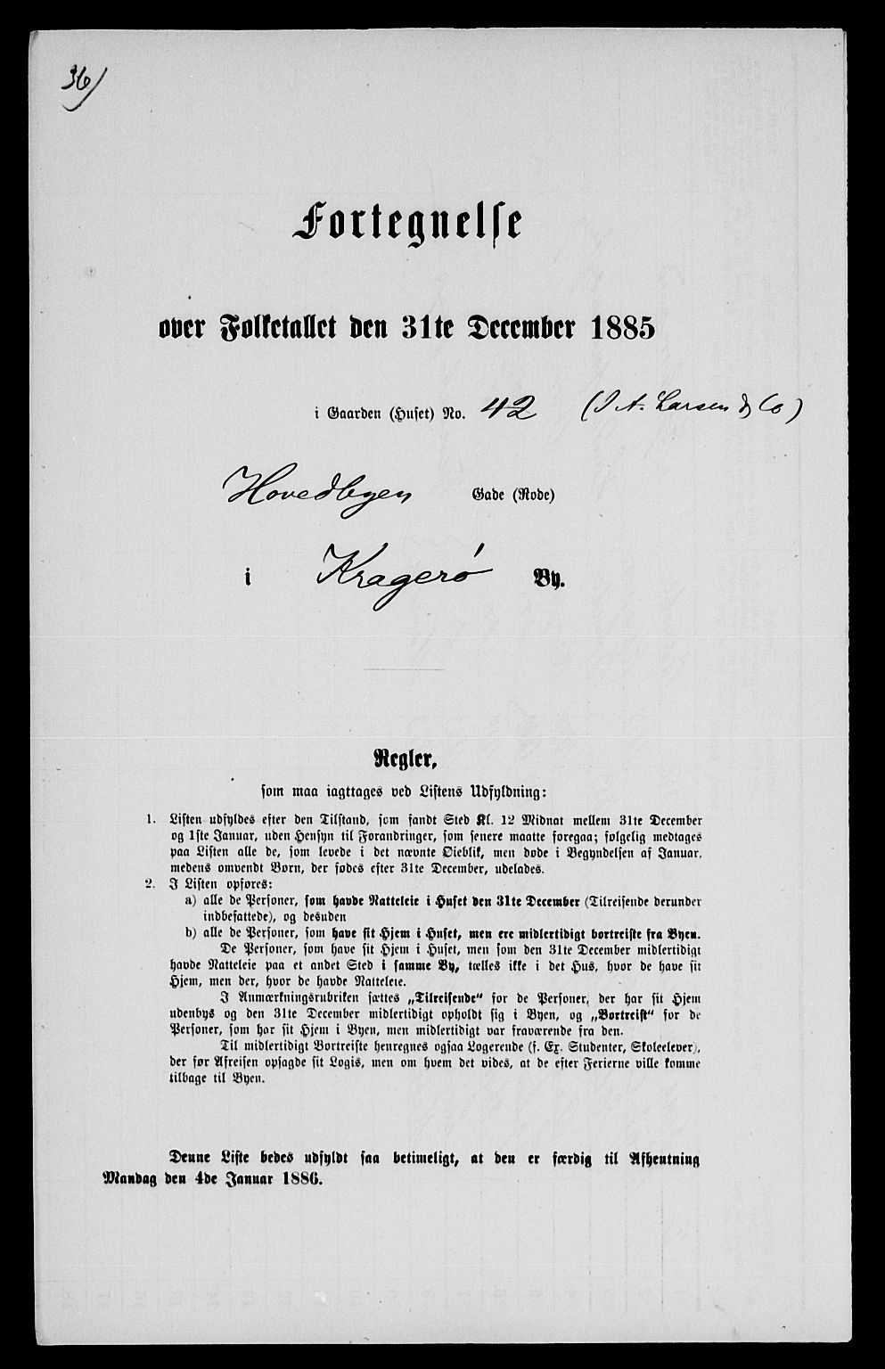 SAKO, 1885 census for 0801 Kragerø, 1885, p. 1108