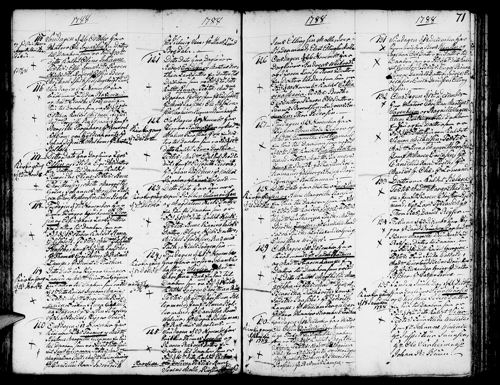 Nykirken Sokneprestembete, AV/SAB-A-77101/H/Haa/L0005: Parish register (official) no. A 5, 1775-1808, p. 71