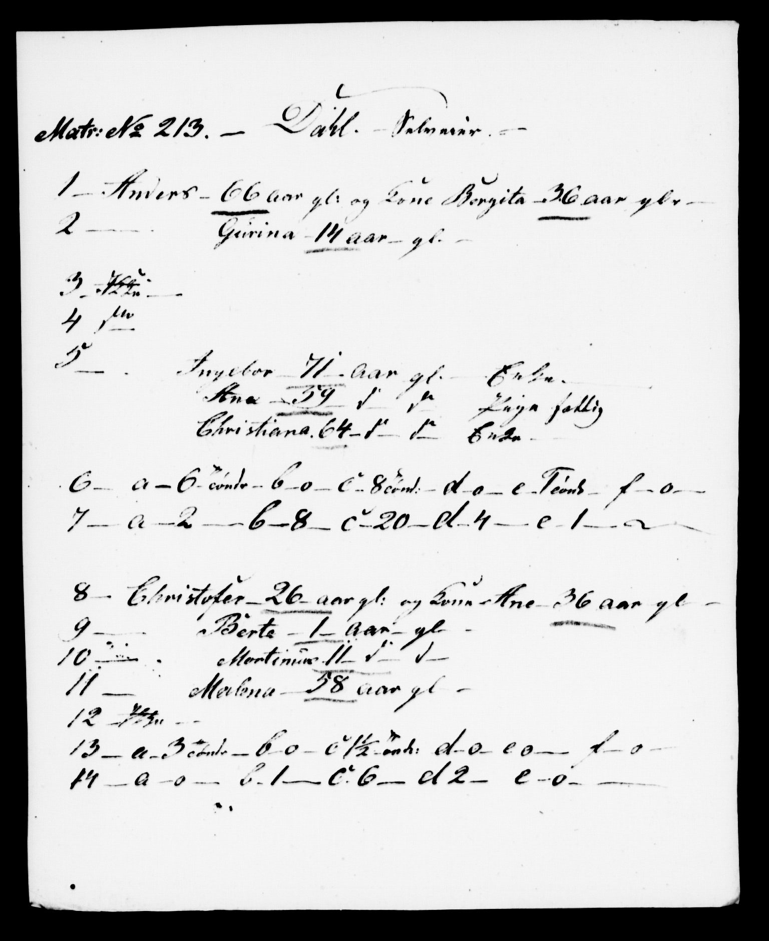 , Census 1845 for Stod, 1845, p. 45
