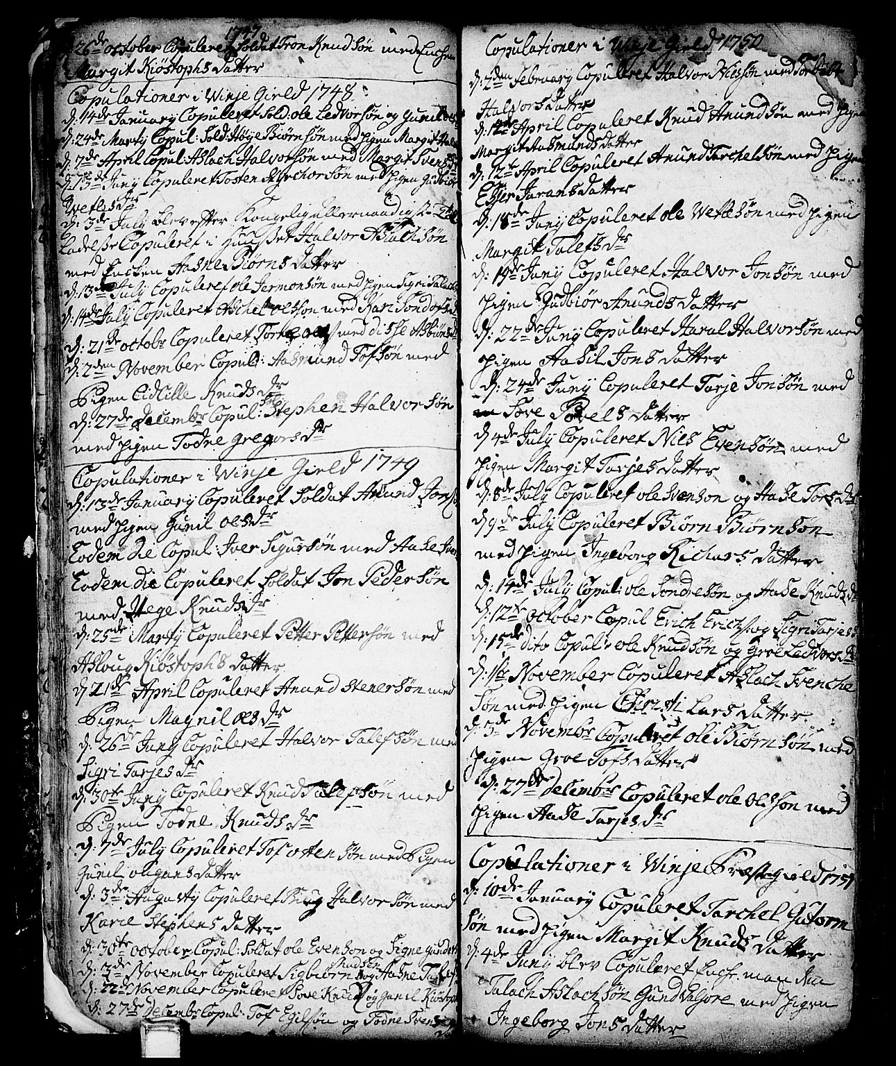 Vinje kirkebøker, SAKO/A-312/F/Fa/L0001: Parish register (official) no. I 1, 1717-1766, p. 37