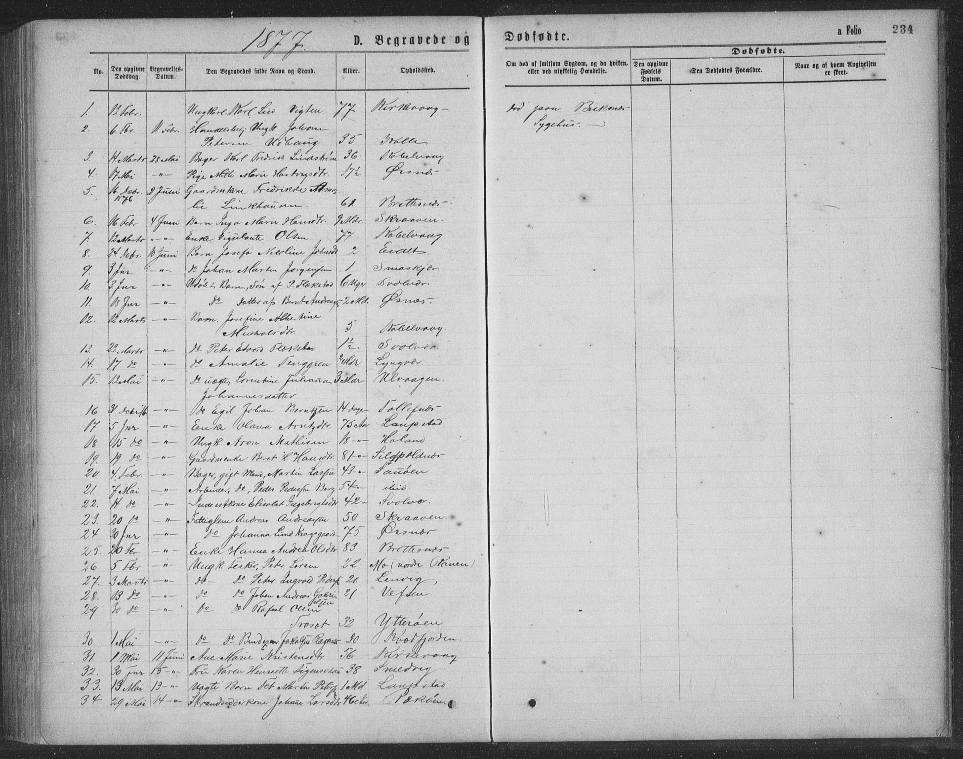 Ministerialprotokoller, klokkerbøker og fødselsregistre - Nordland, SAT/A-1459/874/L1075: Parish register (copy) no. 874C04, 1876-1883, p. 234