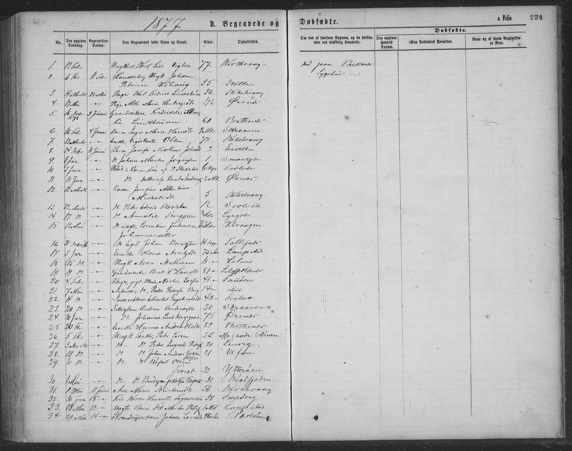 Ministerialprotokoller, klokkerbøker og fødselsregistre - Nordland, AV/SAT-A-1459/874/L1075: Parish register (copy) no. 874C04, 1876-1883, p. 234