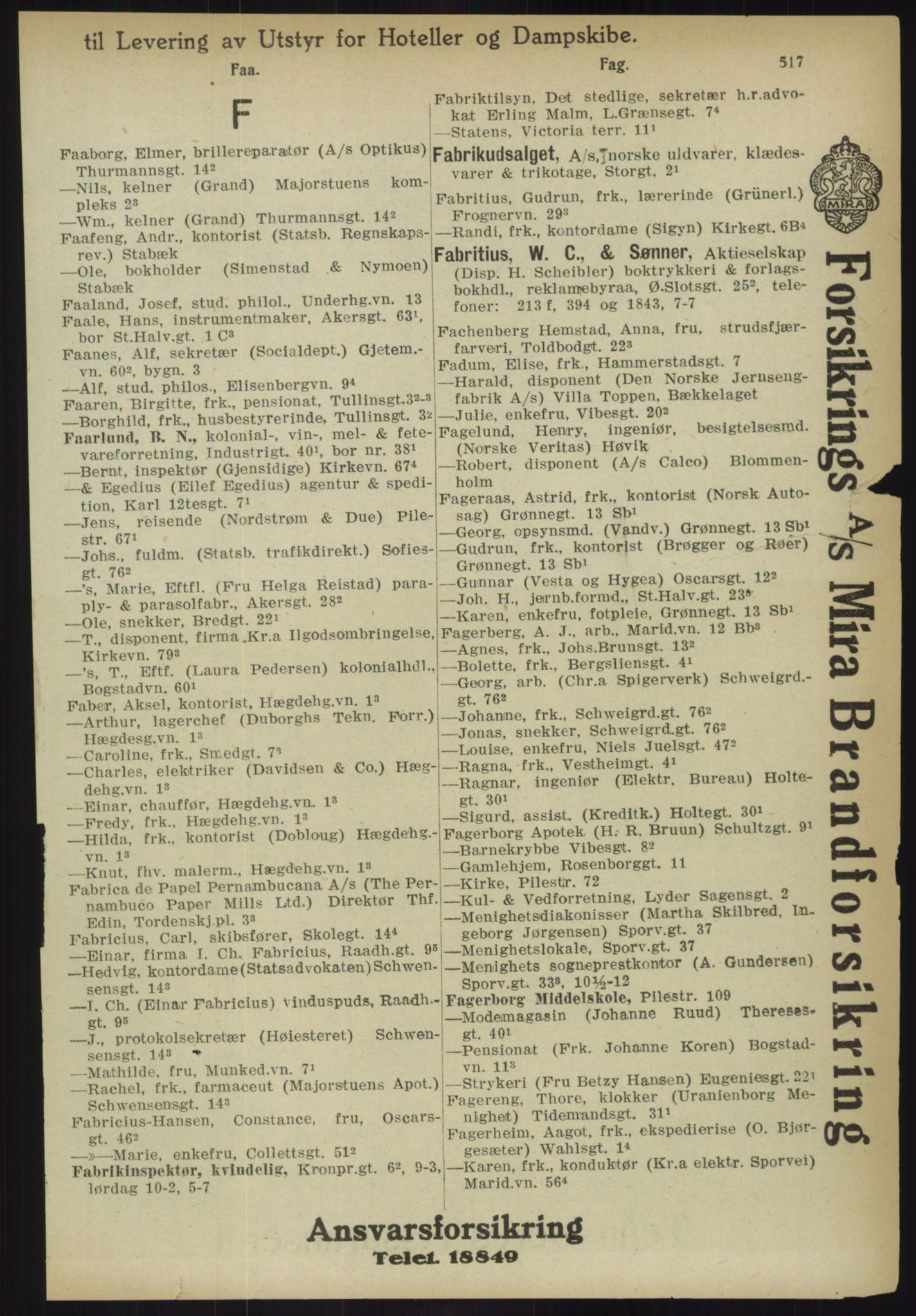 Kristiania/Oslo adressebok, PUBL/-, 1918, p. 542