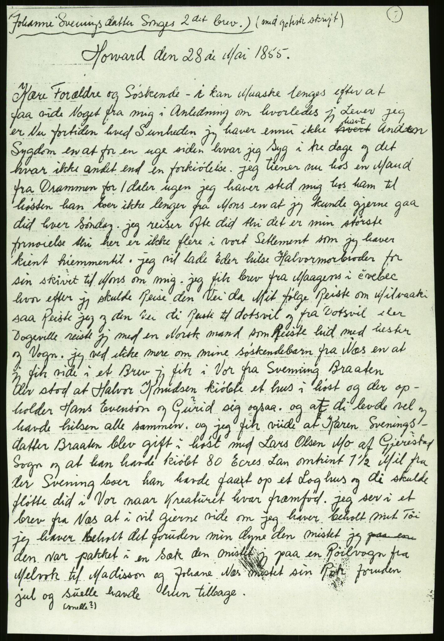 Samlinger til kildeutgivelse, Amerikabrevene, AV/RA-EA-4057/F/L0026: Innlån fra Aust-Agder: Aust-Agder-Arkivet - Erickson, 1838-1914, p. 47