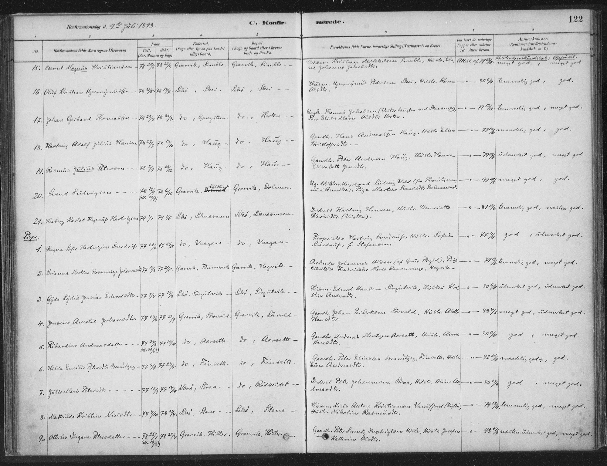 Ministerialprotokoller, klokkerbøker og fødselsregistre - Nord-Trøndelag, AV/SAT-A-1458/788/L0697: Parish register (official) no. 788A04, 1878-1902, p. 122